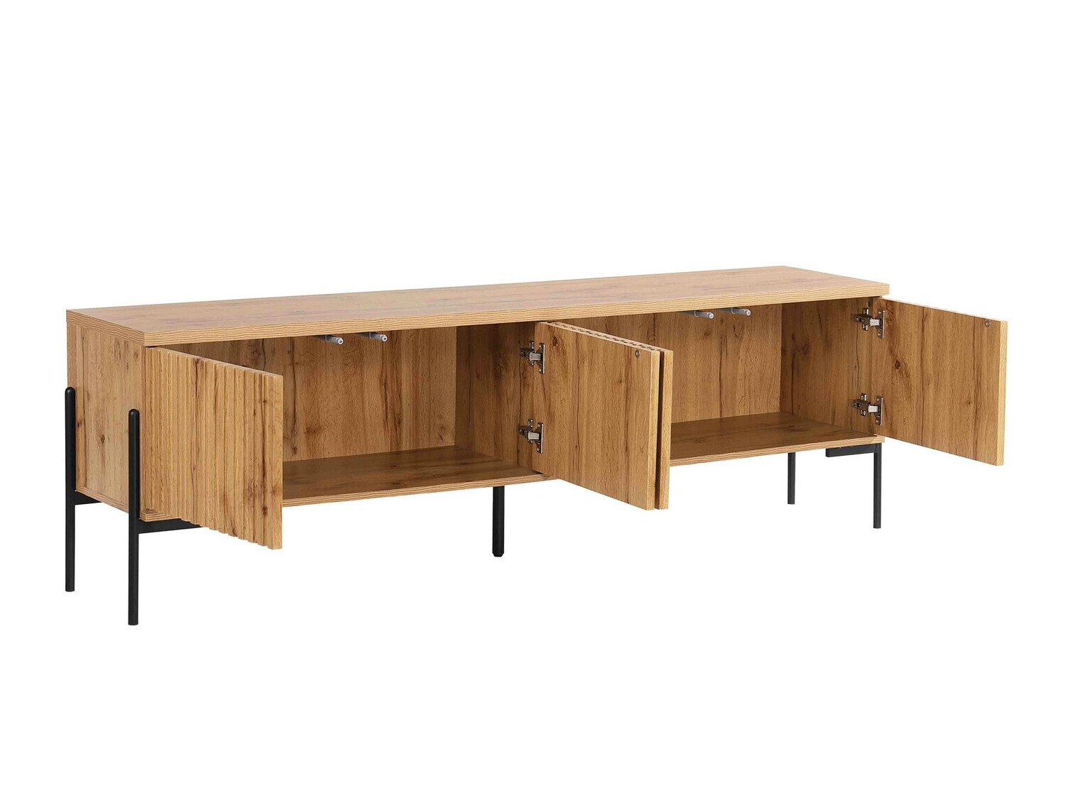 TV-omarica Denton 1188 (Črna + Wotan hrast)