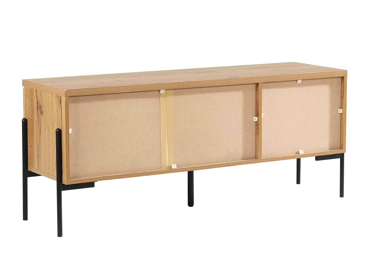 TV-omarica Denton 1189 (Črna + Wotan hrast)