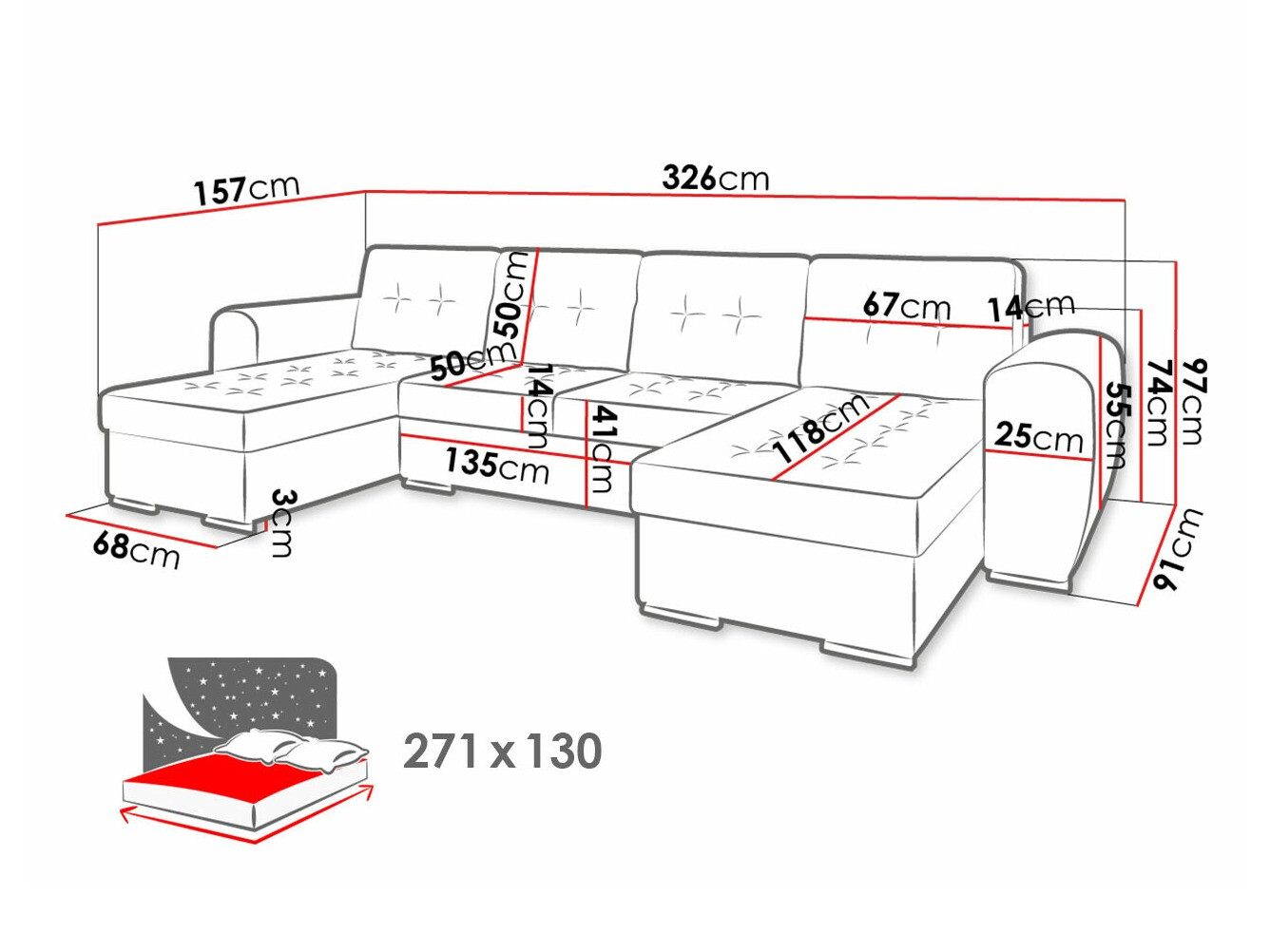 Kotna garnitura Arvada 117 (Monolith 85)