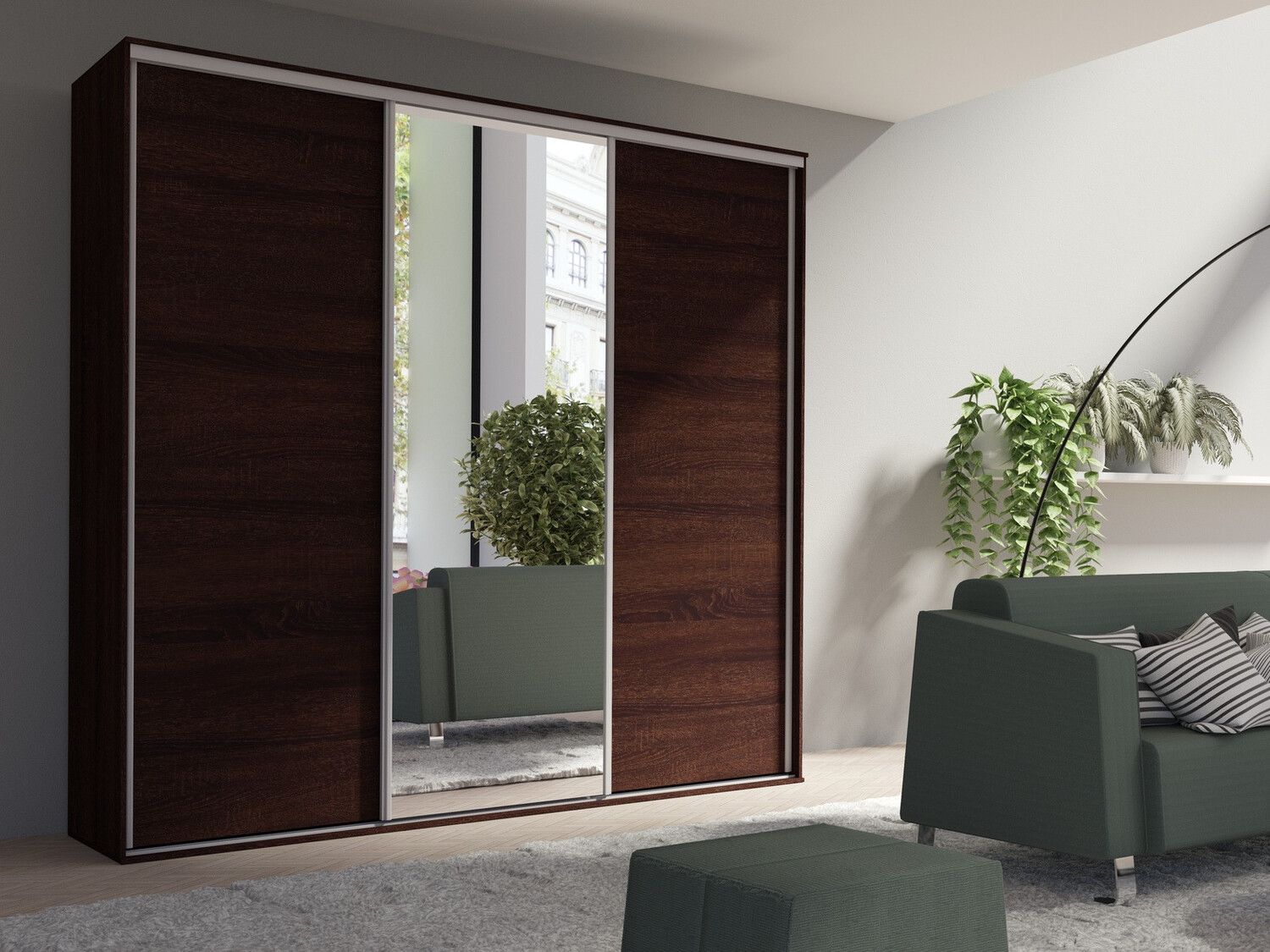 Garderobna omara Murrieta 181 (Temni Sonoma hrast)