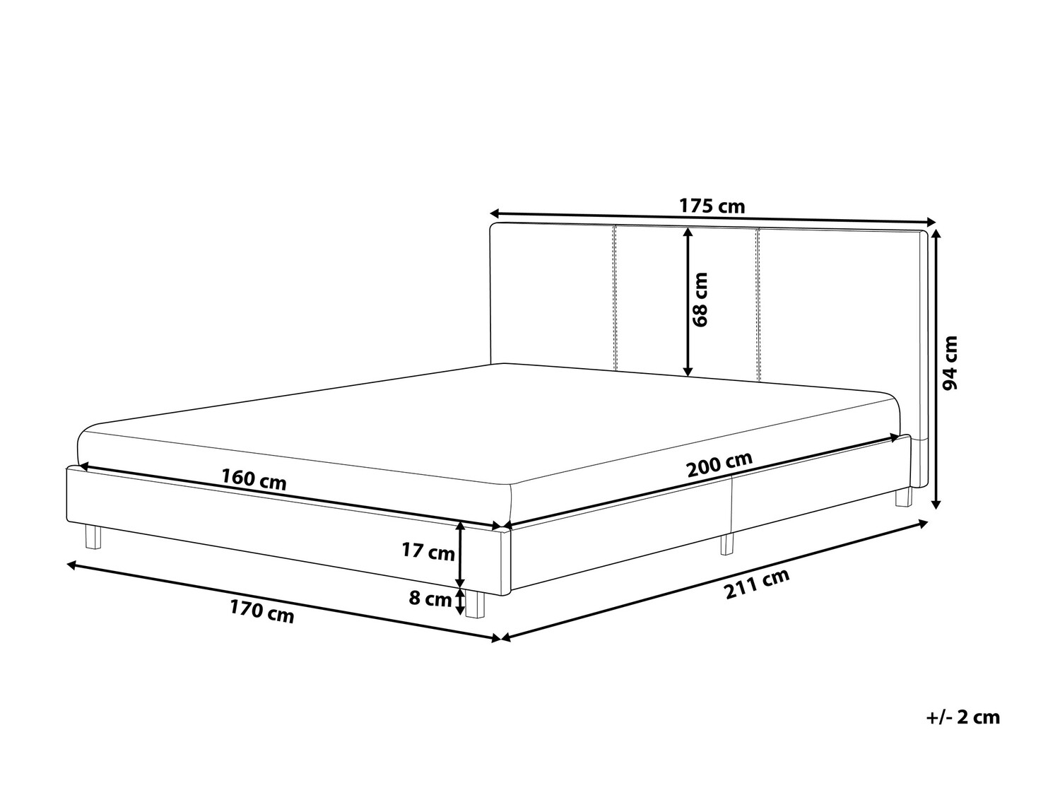 Postelja Berwyn 589 (Siva)