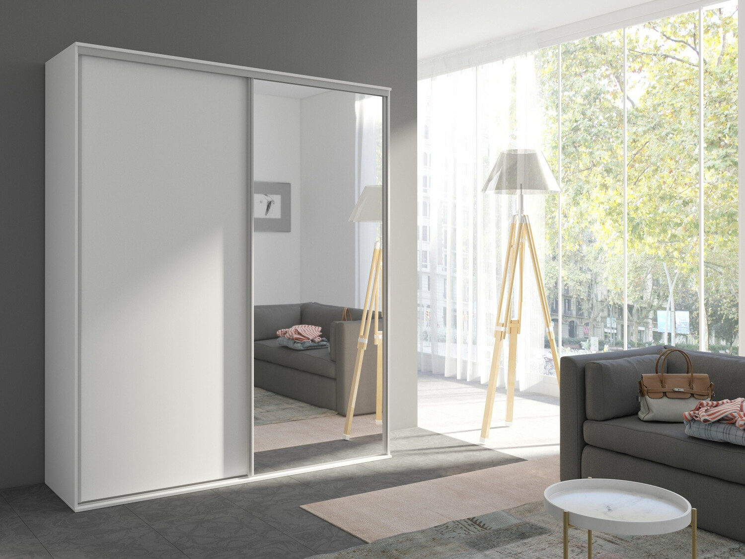 Garderobna omara Murrieta 180 (Bela)