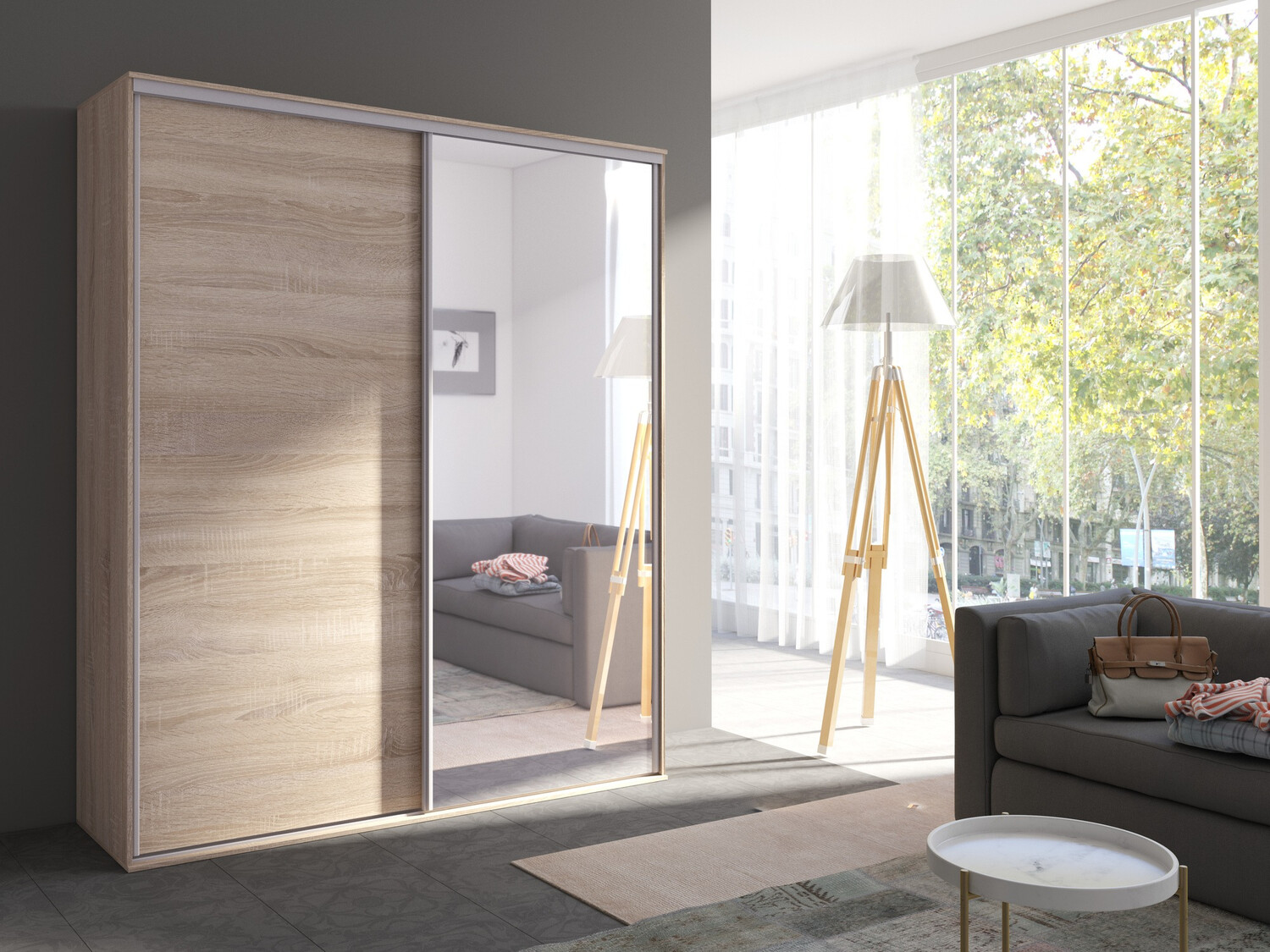 Garderobna omara Murrieta 180 (Sonoma hrast)