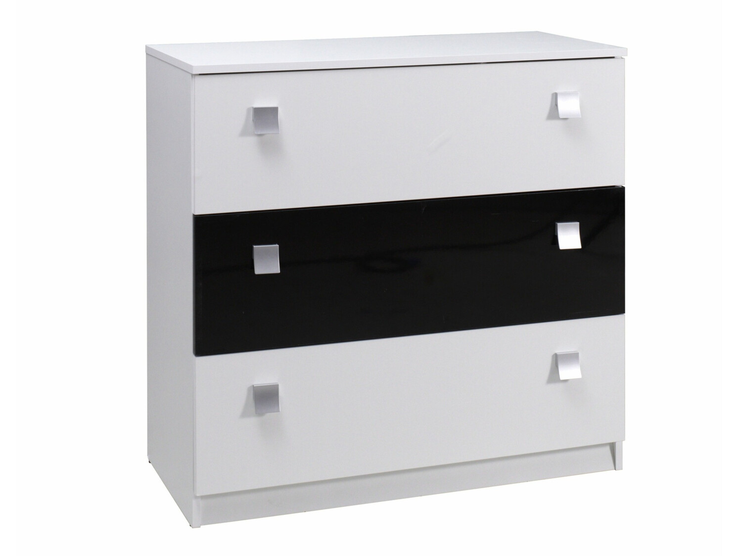 Komoda Murrieta 109 (Bela + Sijaj črna)
