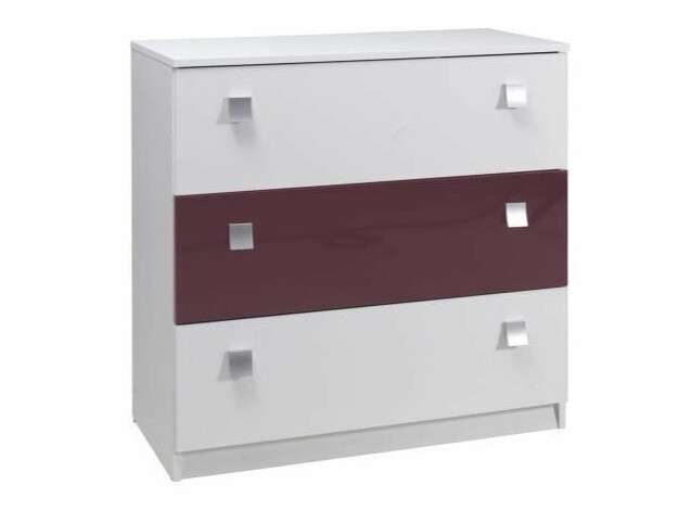 Komoda Murrieta 109 (Bela + Sijaj Vijolična)