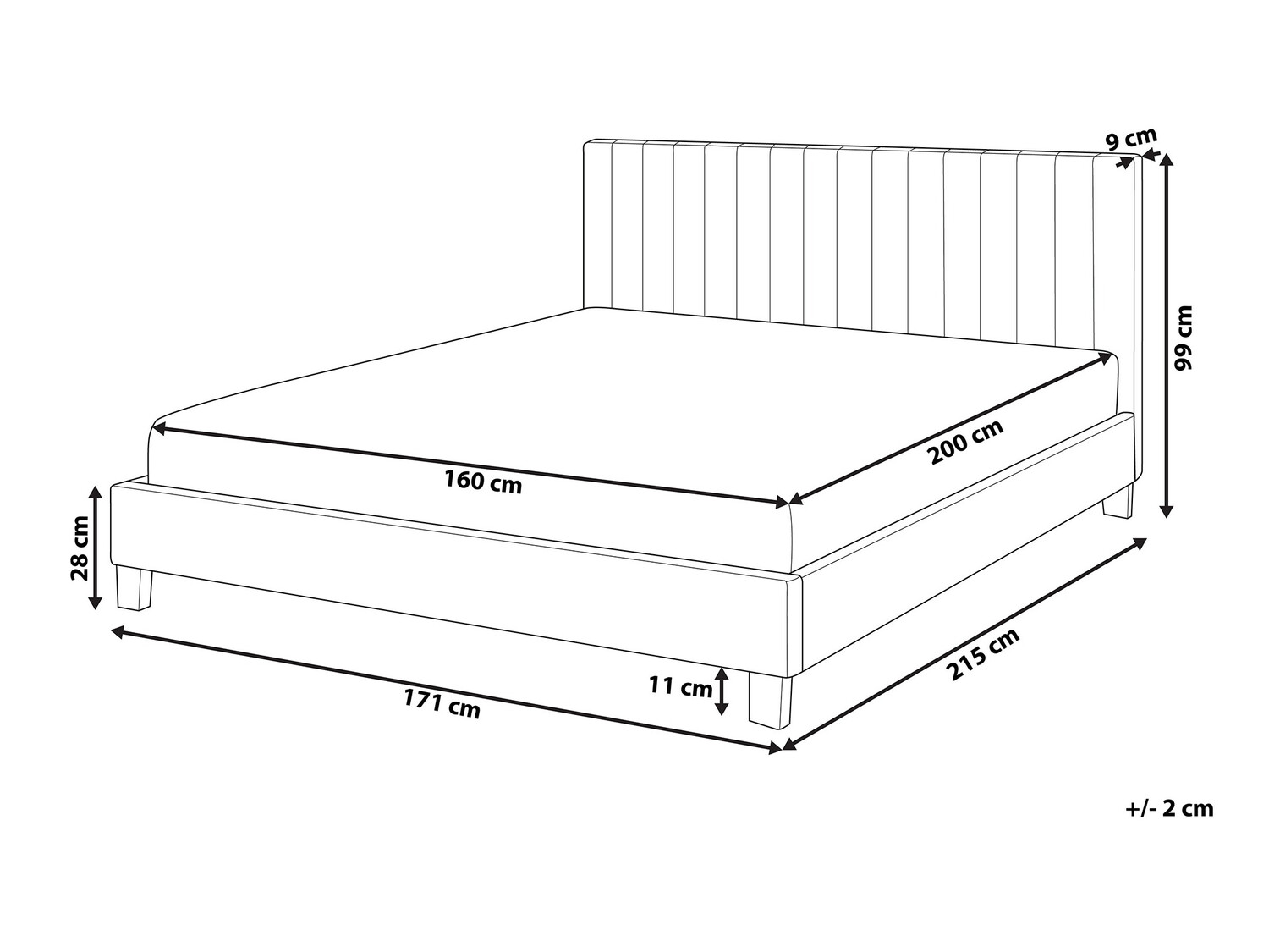 Postelja Berwyn 606 (Svetlo siva)