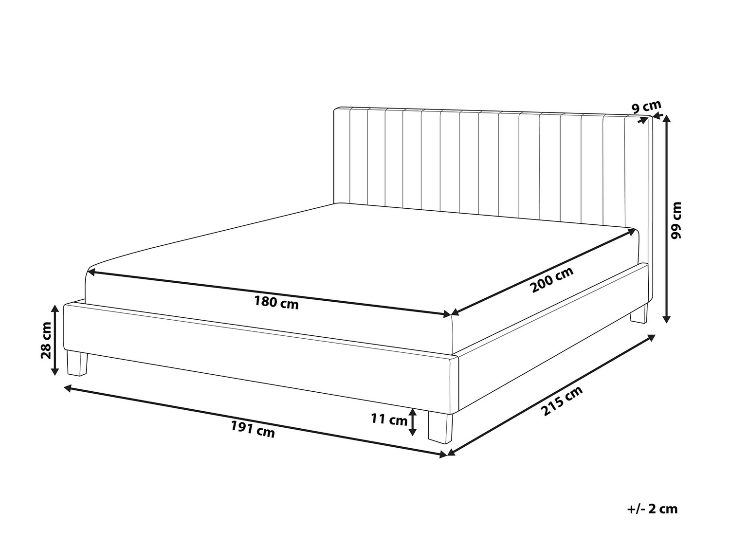 Postelja Berwyn 606 (Svetlo siva)