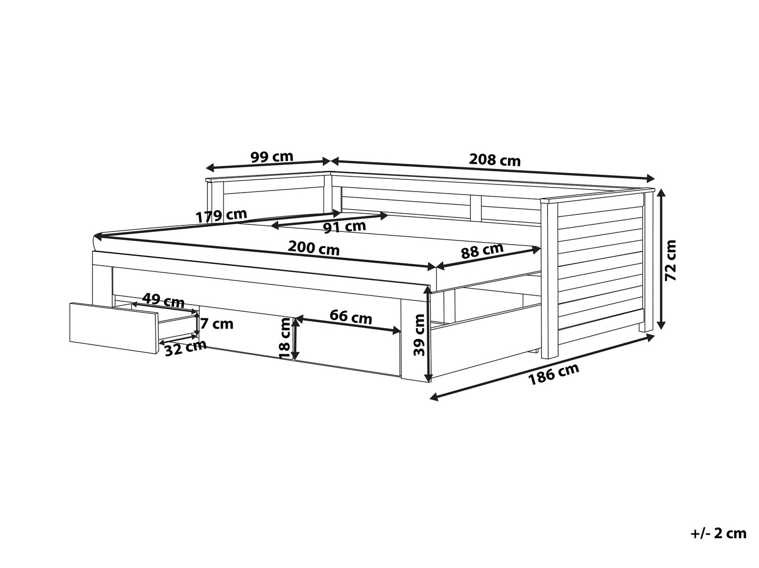 Postelja Berwyn 607 (Bela)