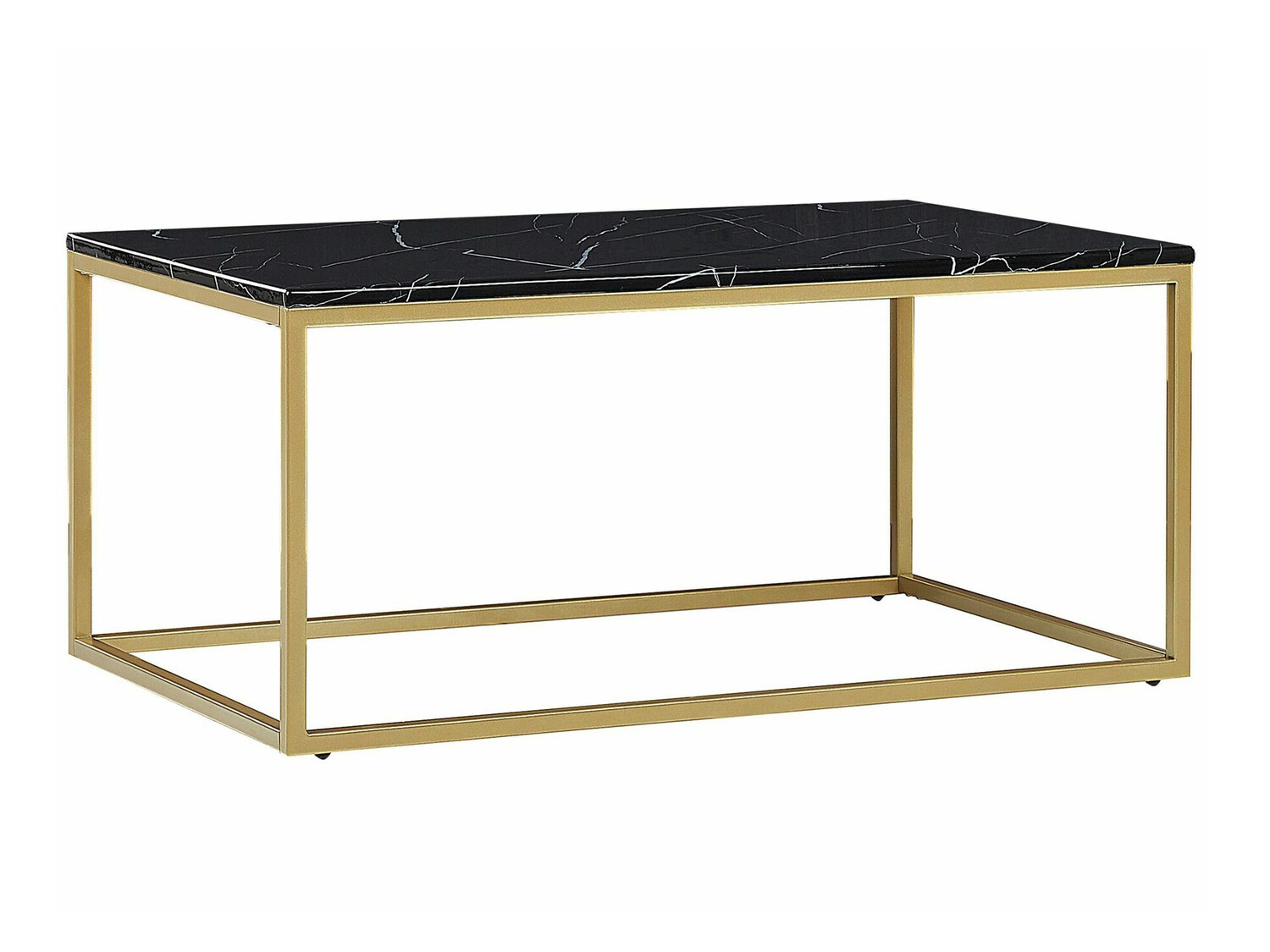 Klubska mizica Berwyn 638 (Zlata + Črni marmor)