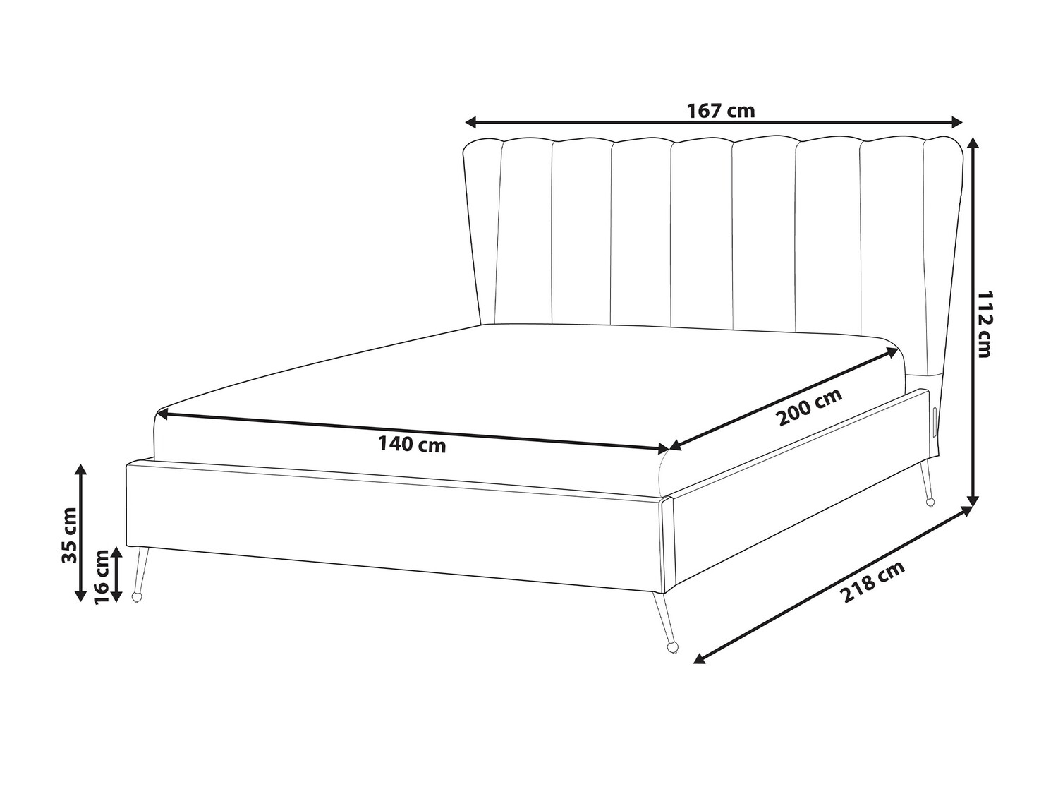 Postelja Berwyn 632 (Roza)
