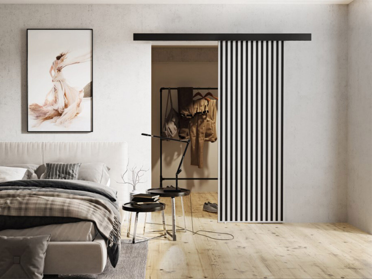 Drsna vrata Dover 201 (Bela + Črna)