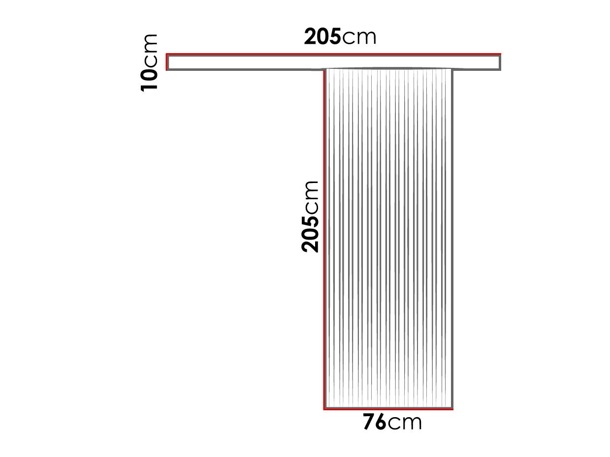 Drsna vrata Dover 201 (Bela + Črna)