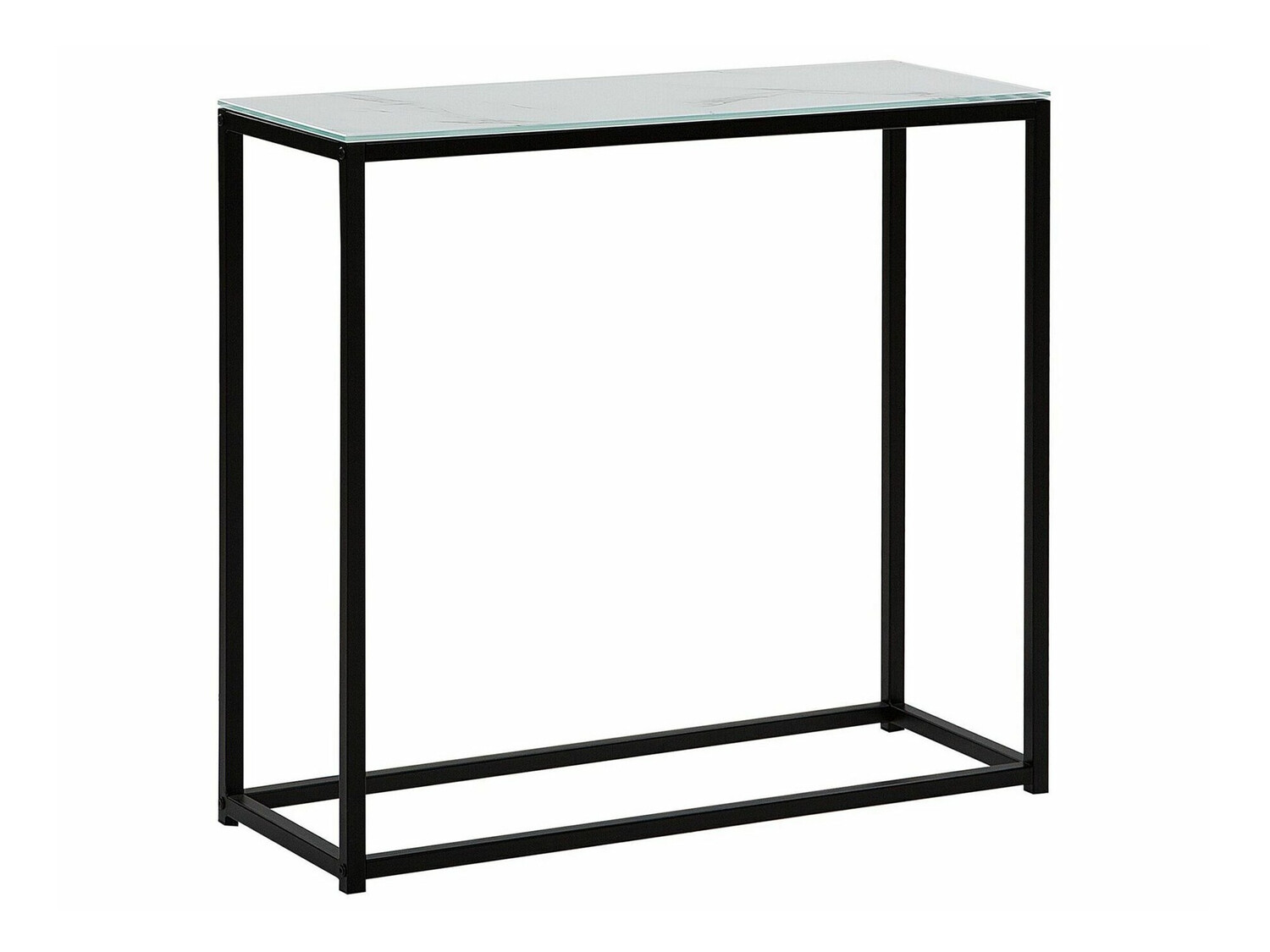 Konzolna miza Berwyn 650 (Črna + Beli marmor)