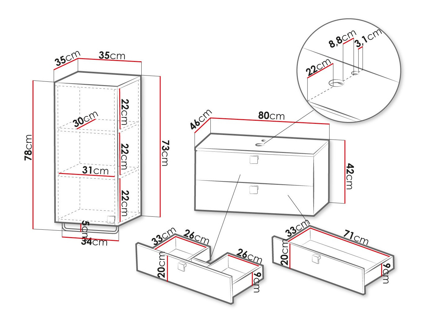 Kopalniški komplet Orlvera 104 (Bela)