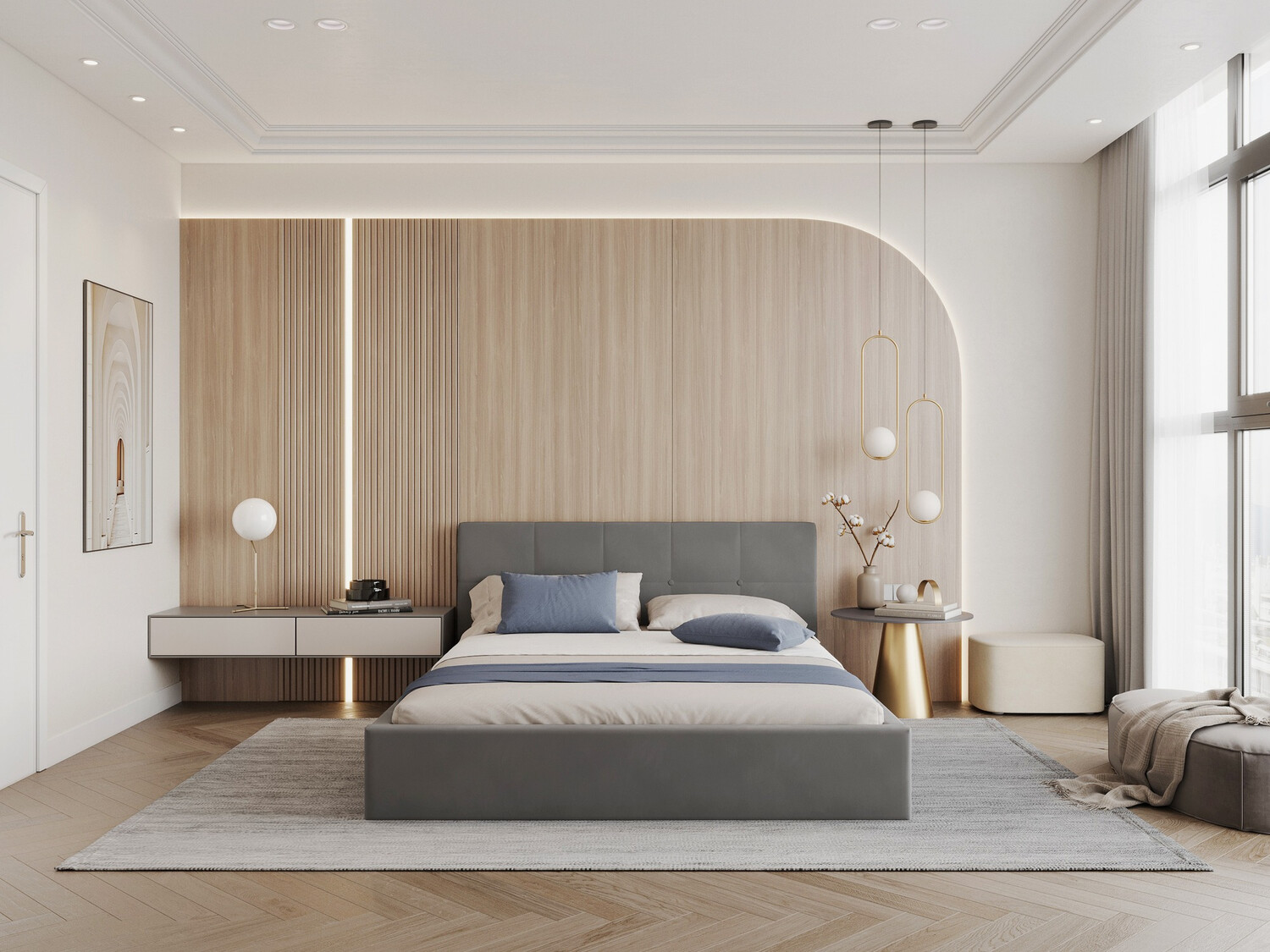 Postelja Fairfield 106 (Antracit)