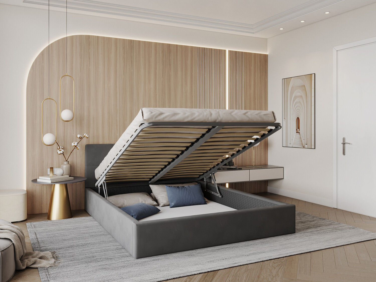 Postelja Fairfield 106 (Antracit)