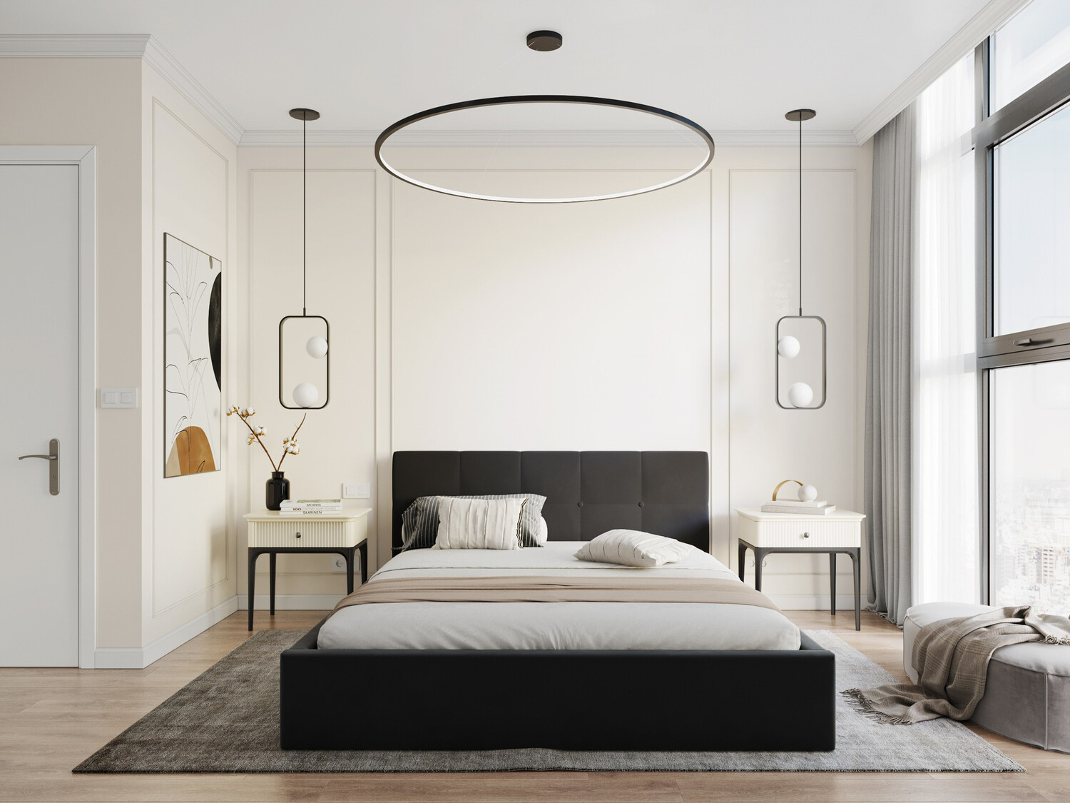 Postelja Fairfield 106 (Črna)