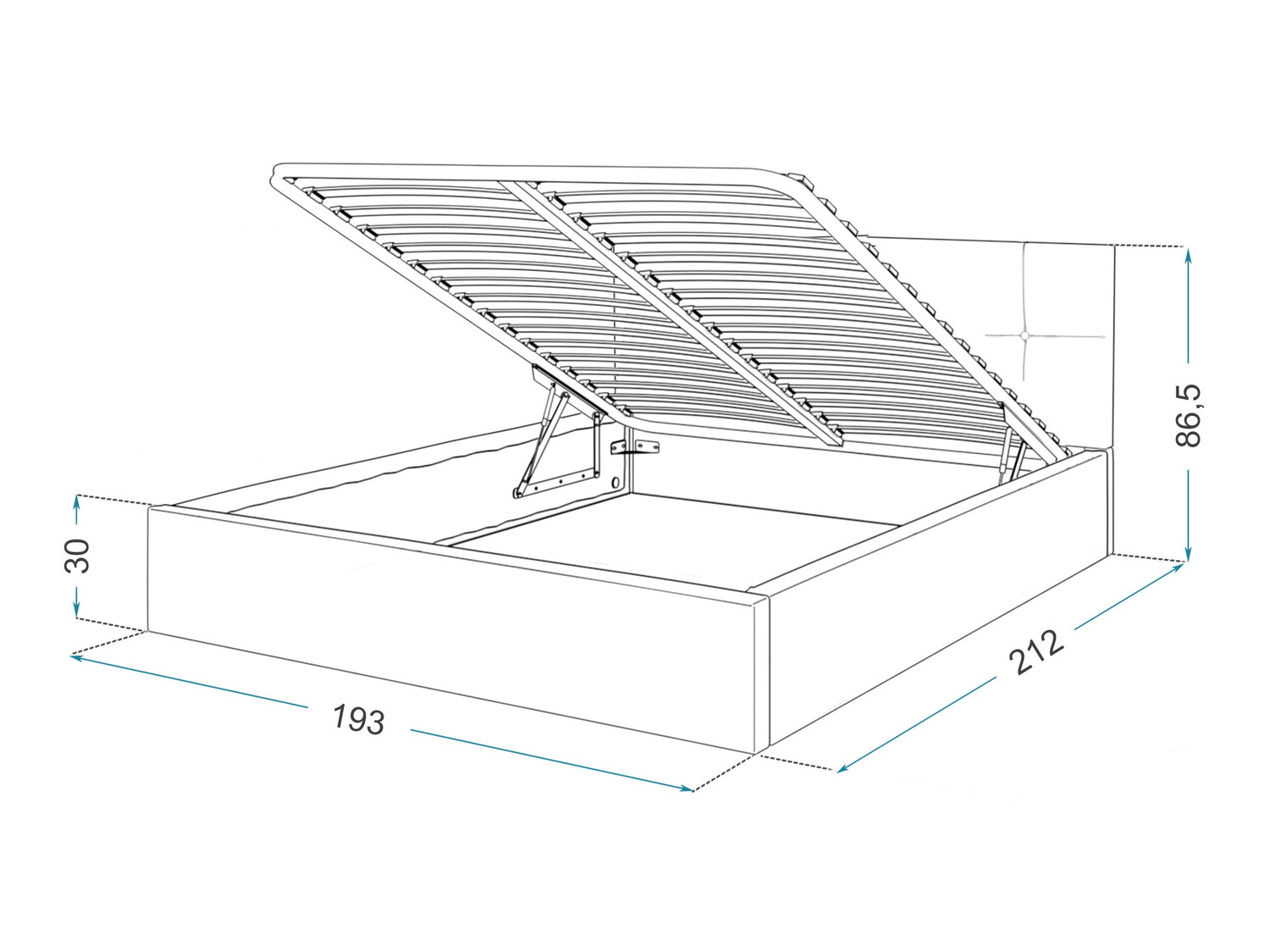 Postelja Fairfield 106 (Rumena)