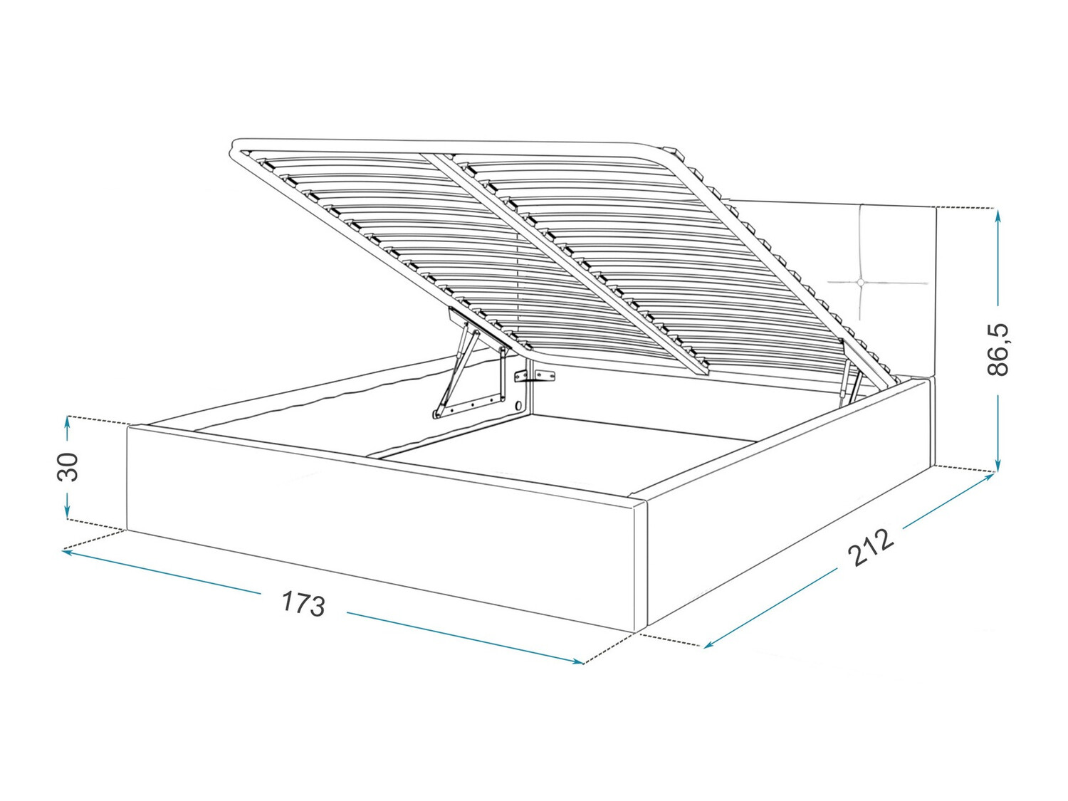 Postelja Fairfield 107 (Turkizna)