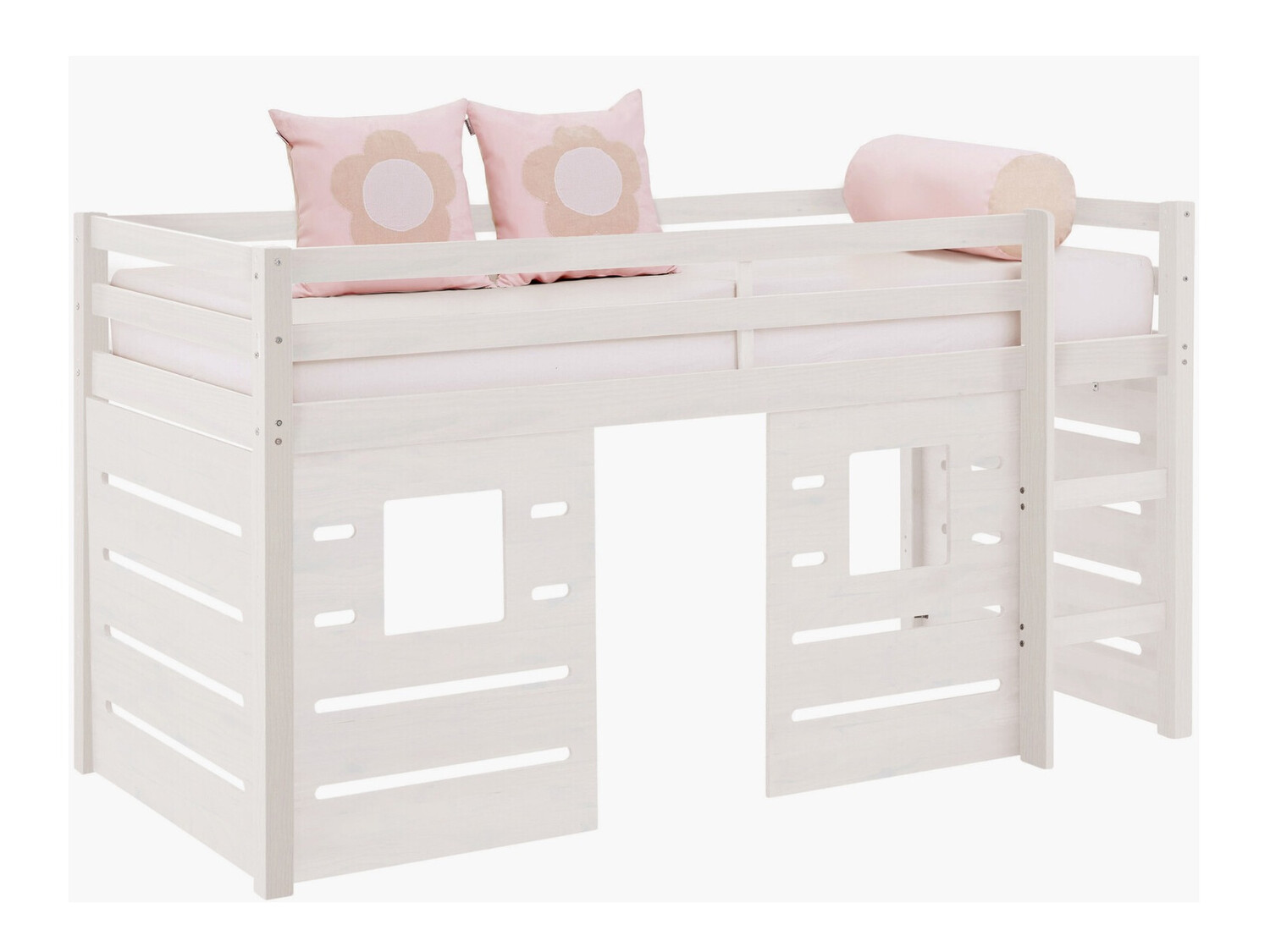 Visoka postelja Ruvfiva 104 (Bela)