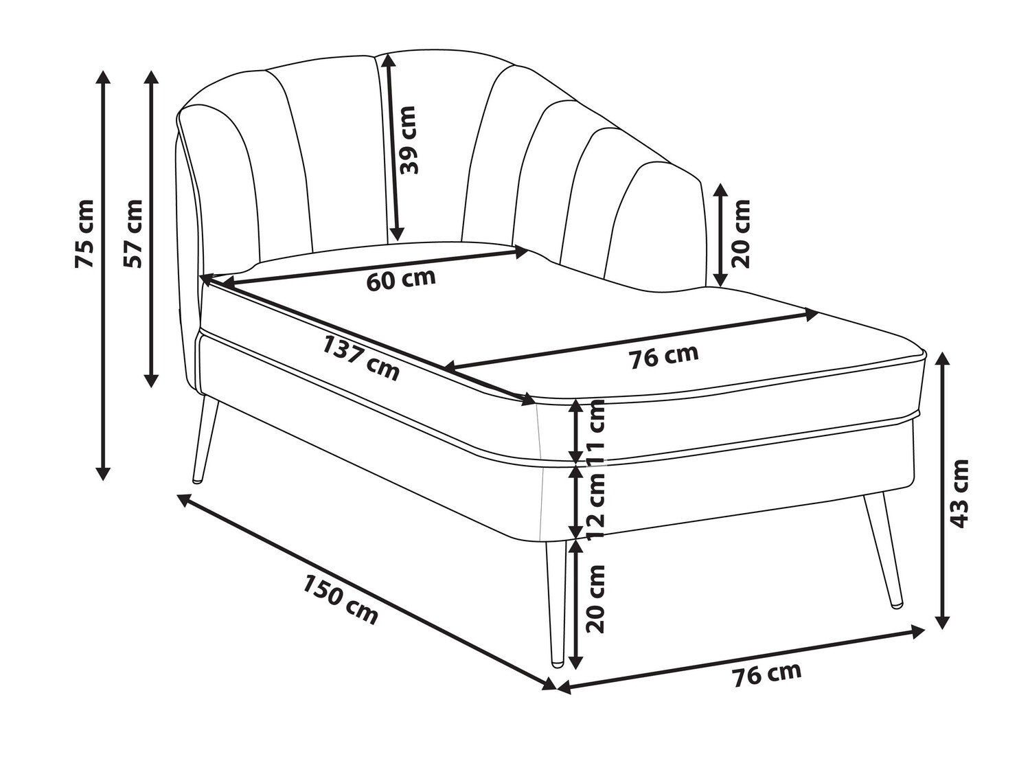 Počivalnik Berwyn 677 (Roza)