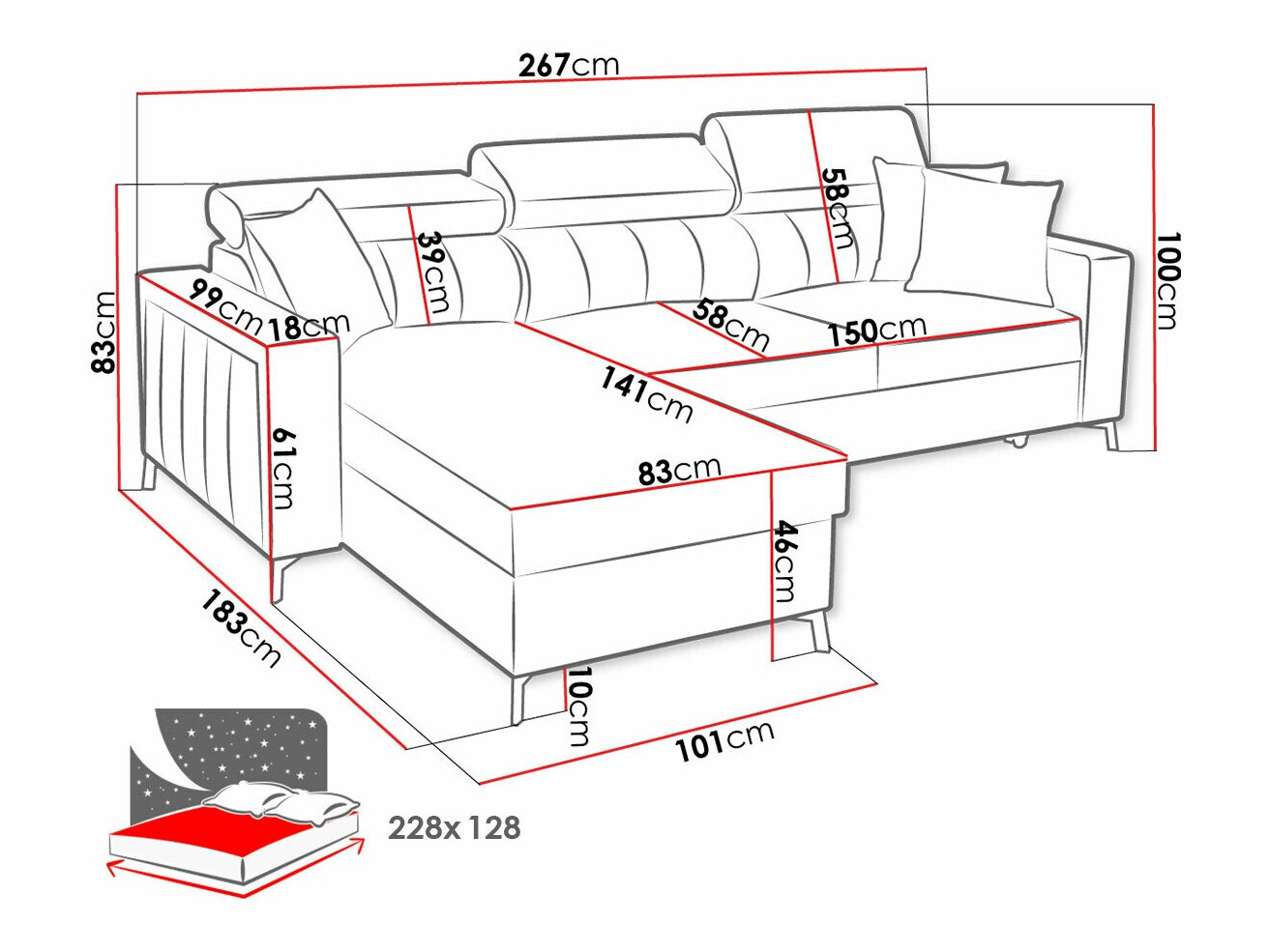 Kotna garnitura Sarasota 150 (Mono 231 + Botanical 36)