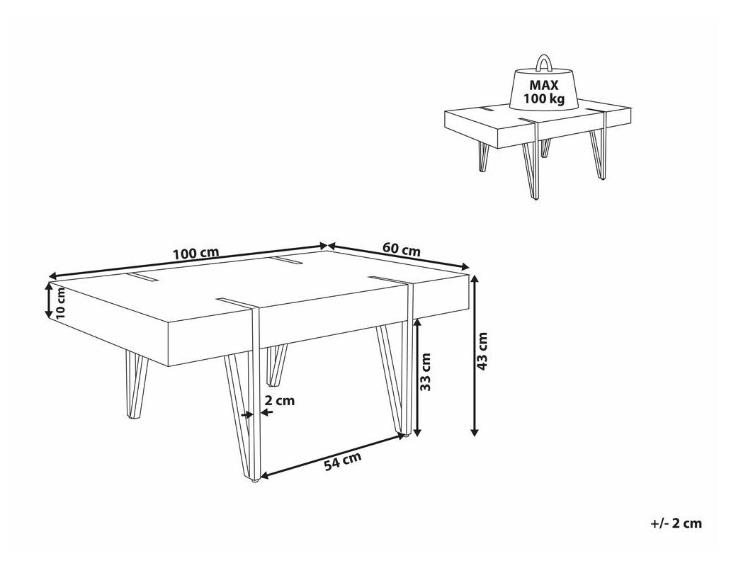 Klubska mizica Berwyn 692 (Siva)