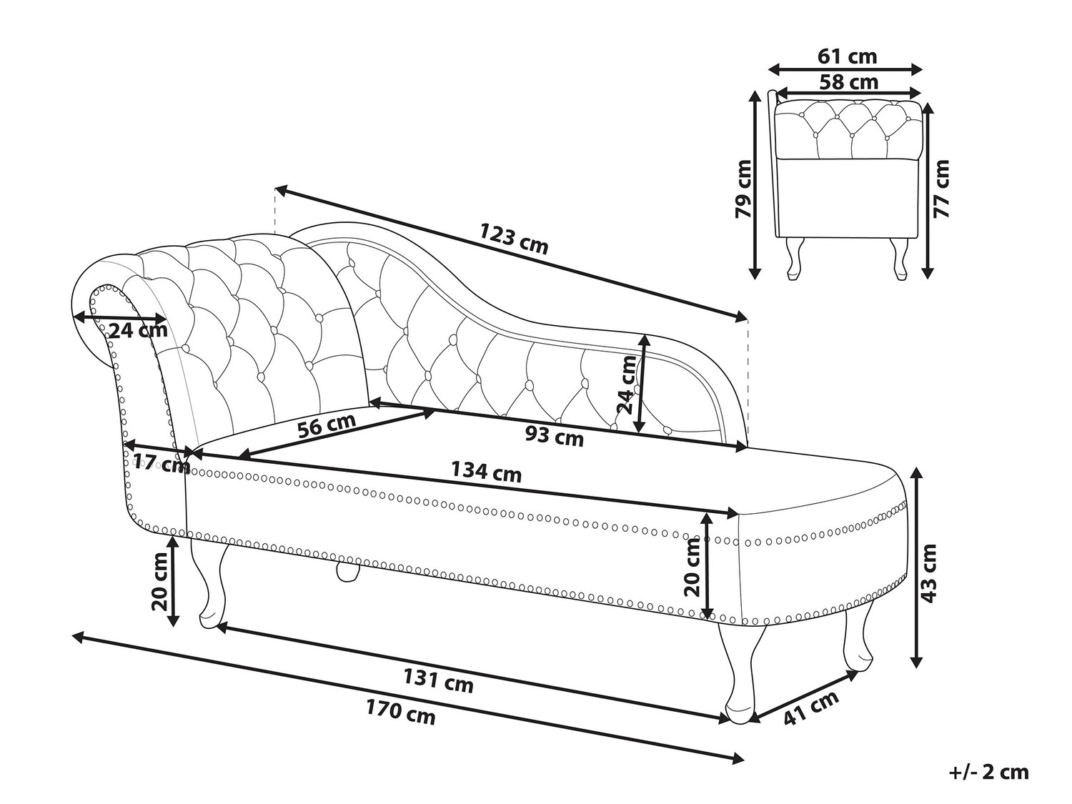 Počivalnik Berwyn 693 (Siva)