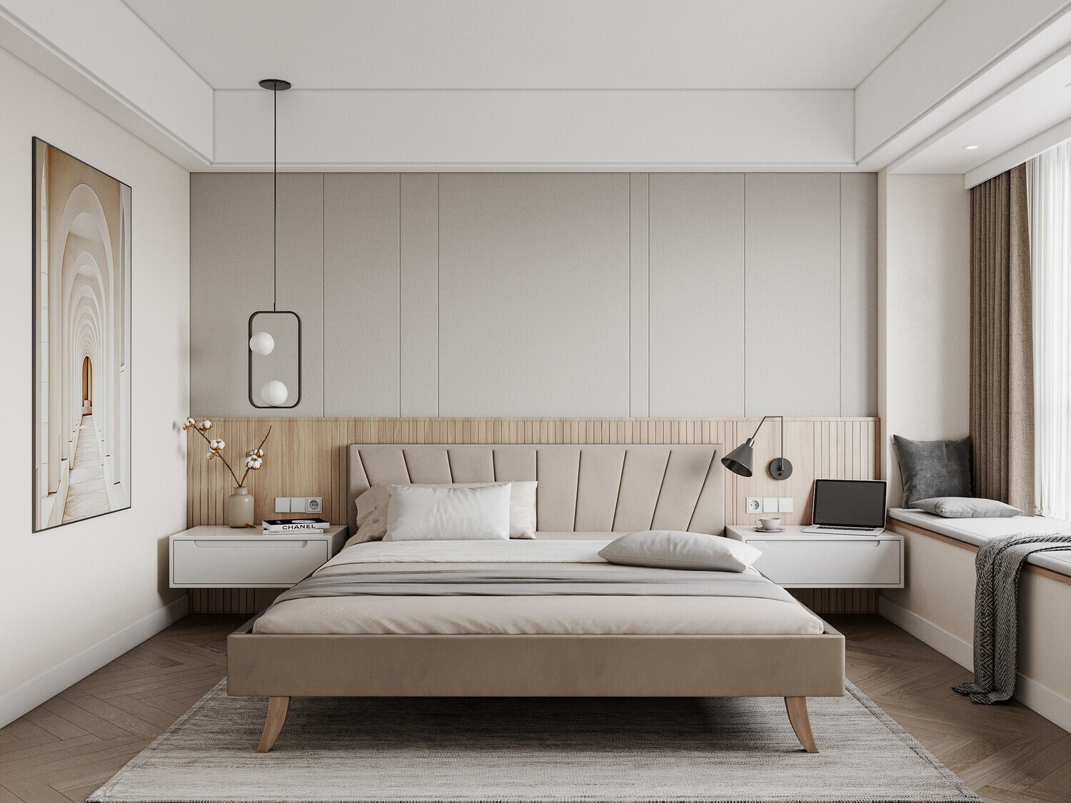 Postelja Fairfield 108 (Krema)