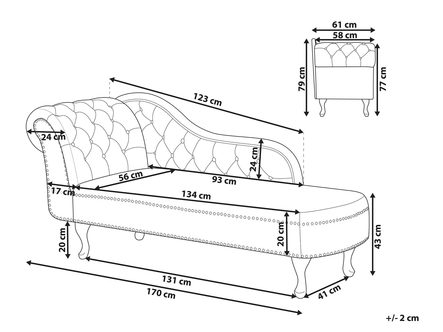 Počivalnik Berwyn 696 (Siva)
