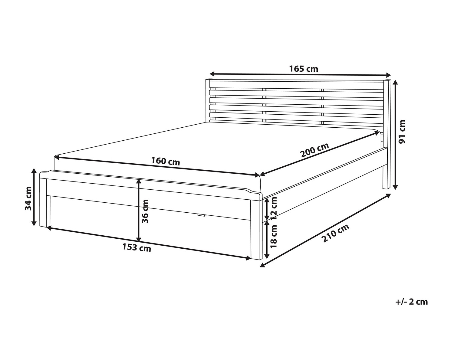 Postelja Berwyn 700 (Svetel les)