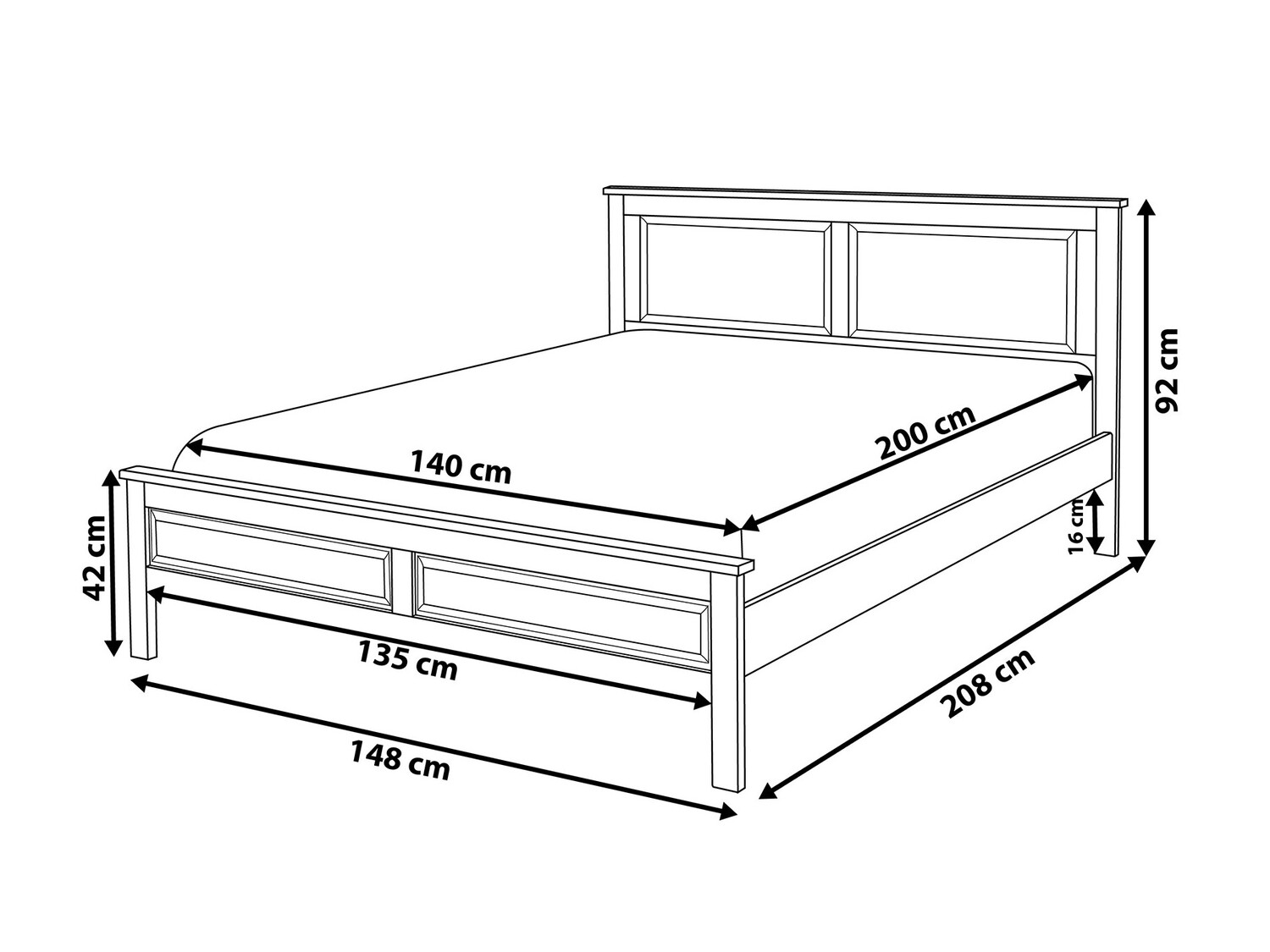 Postelja Berwyn 713 (Modra)