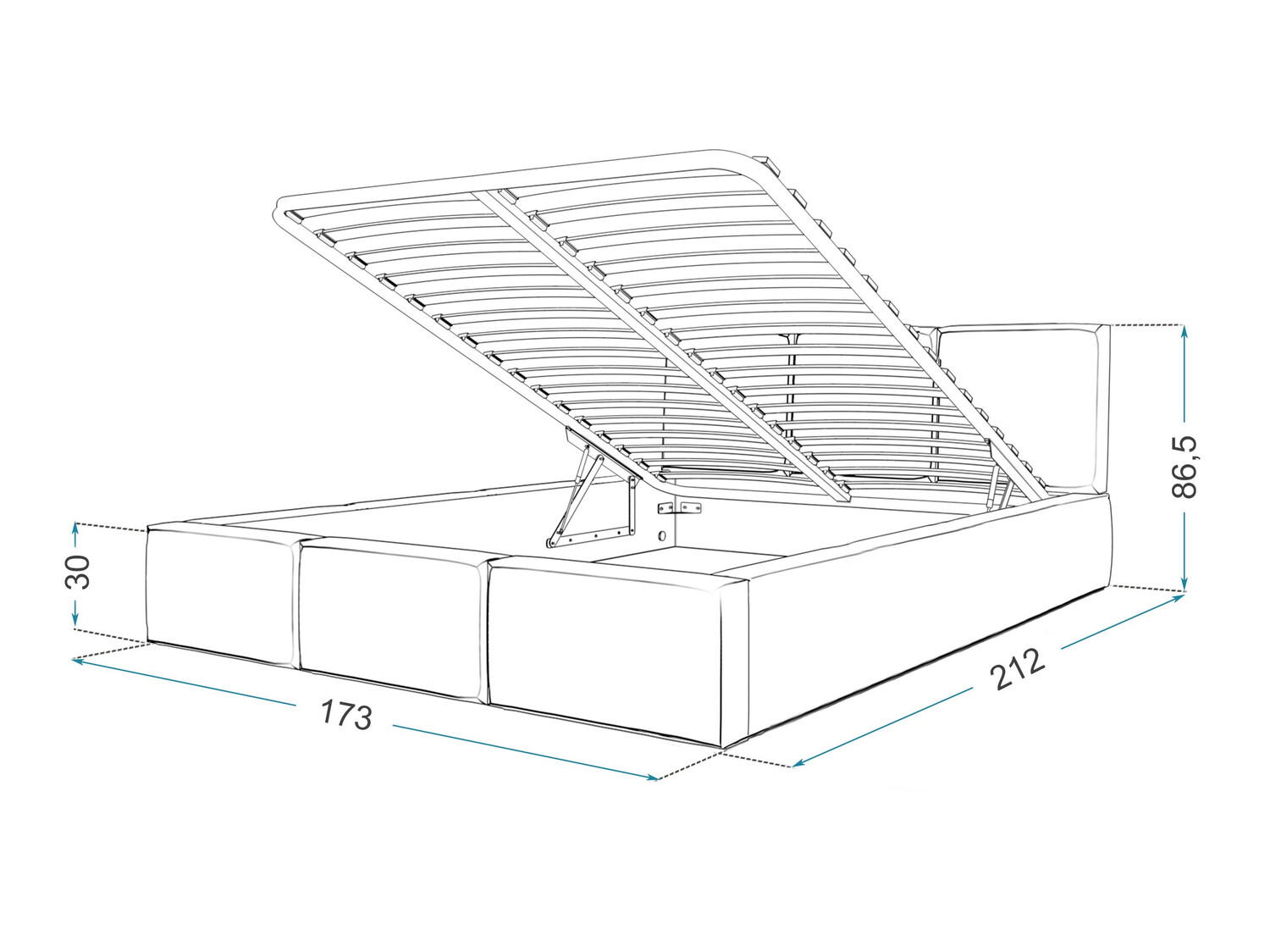 Postelja Fairfield 109 (Bela)