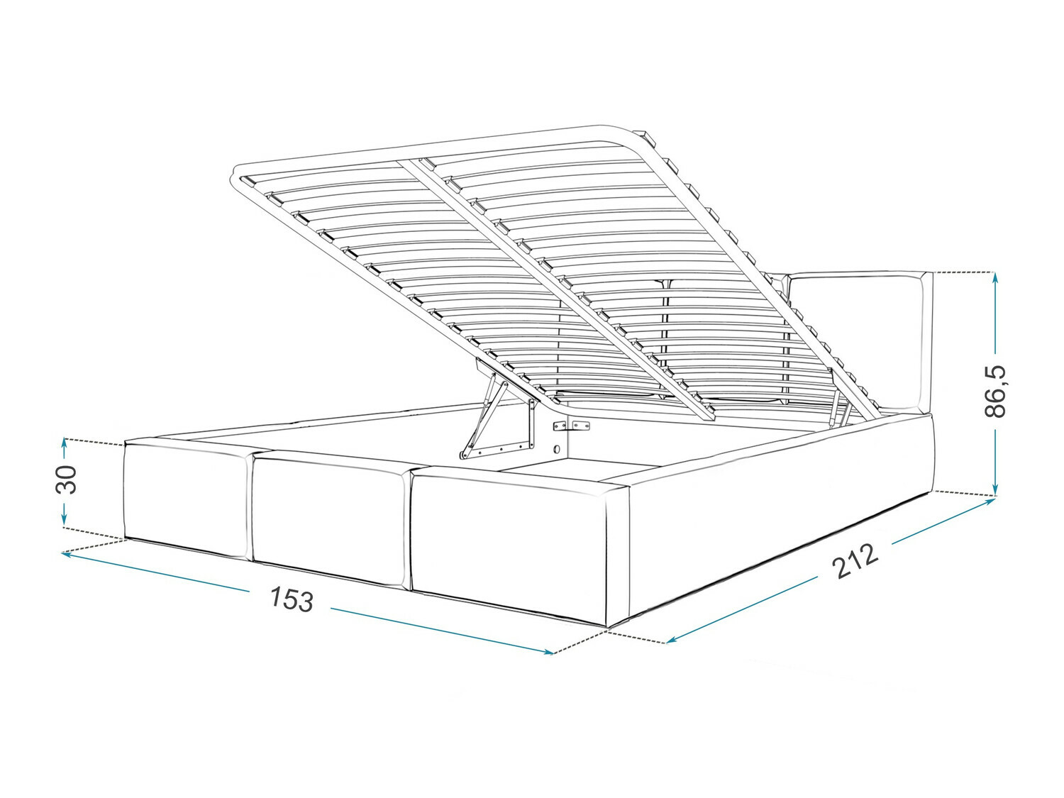 Postelja Fairfield 109 (Bela)
