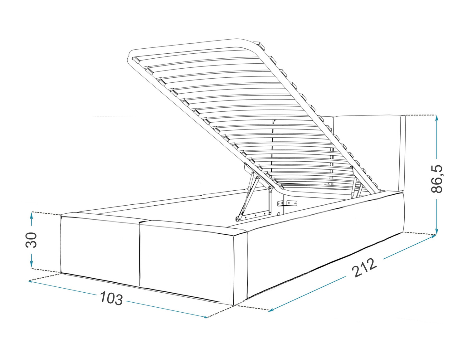Postelja Fairfield 109 (Grafit)
