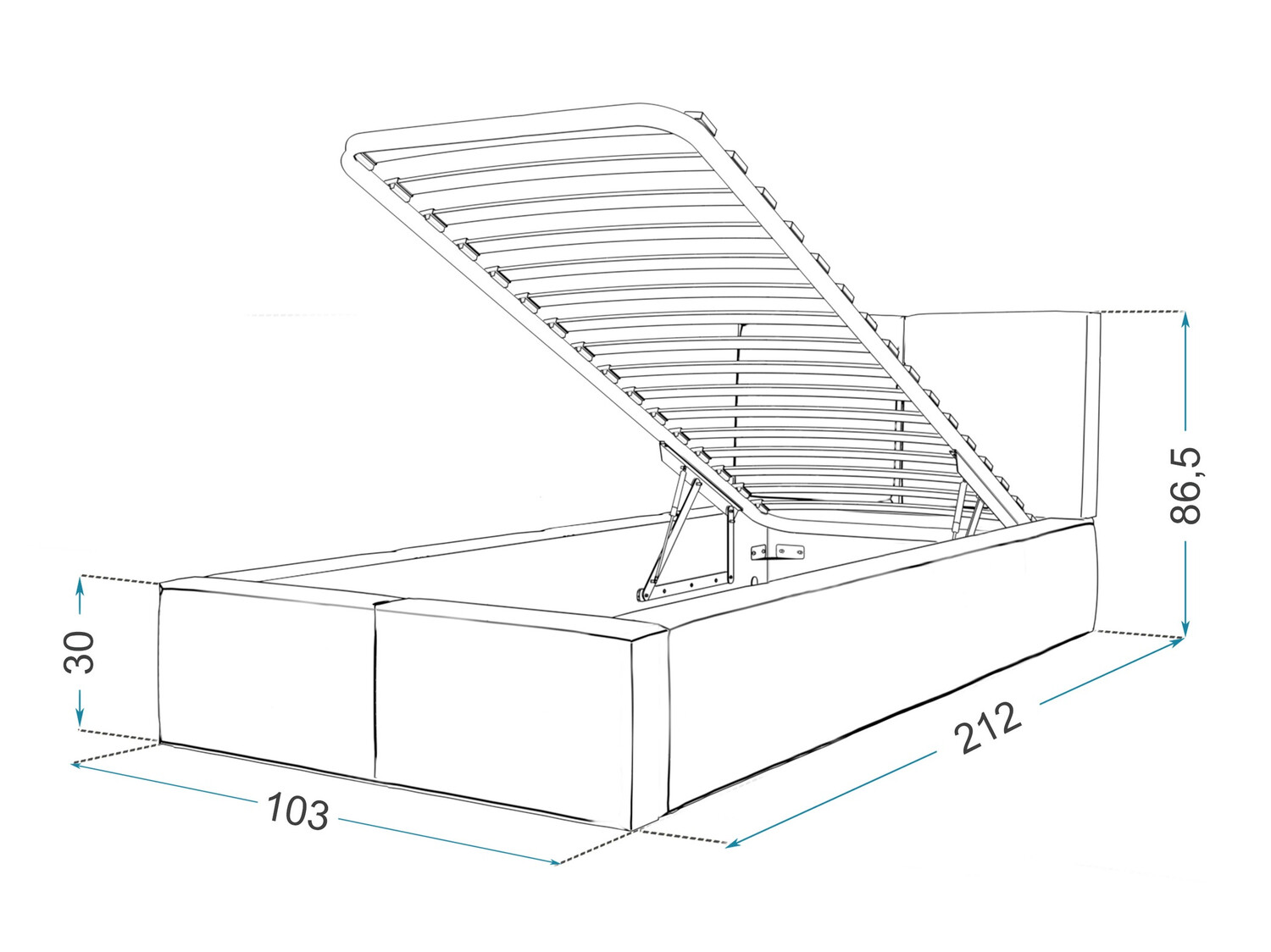 Postelja Fairfield 109 (Rjava)