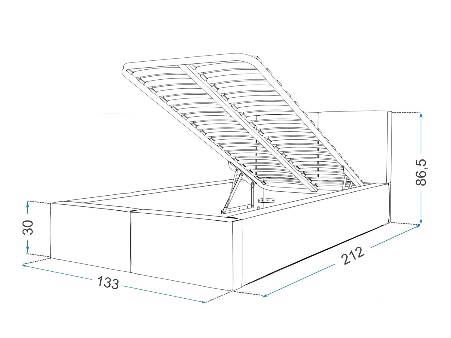 Postelja Fairfield 109 (Rjava)