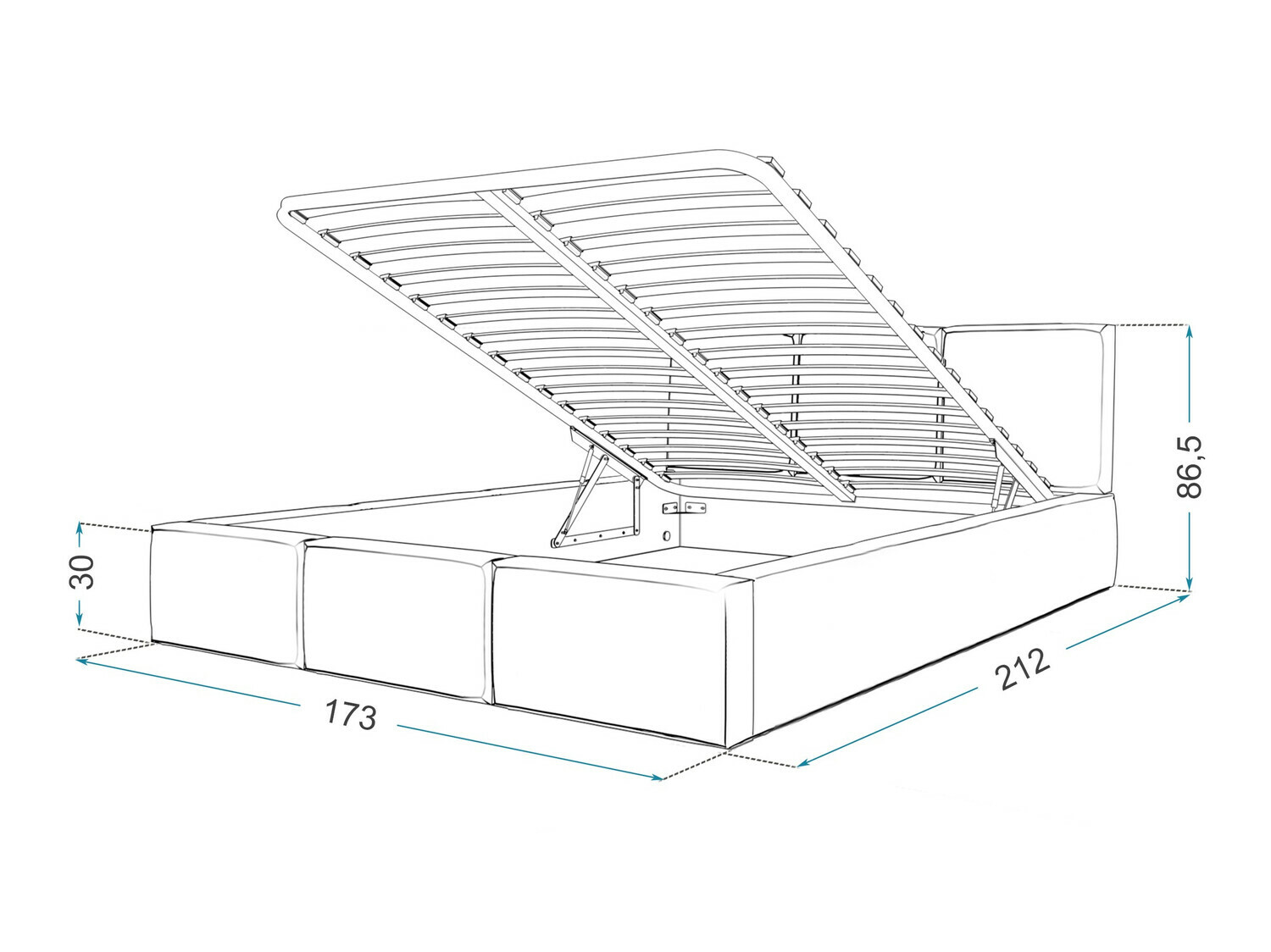 Postelja Fairfield 109 (Rjava)