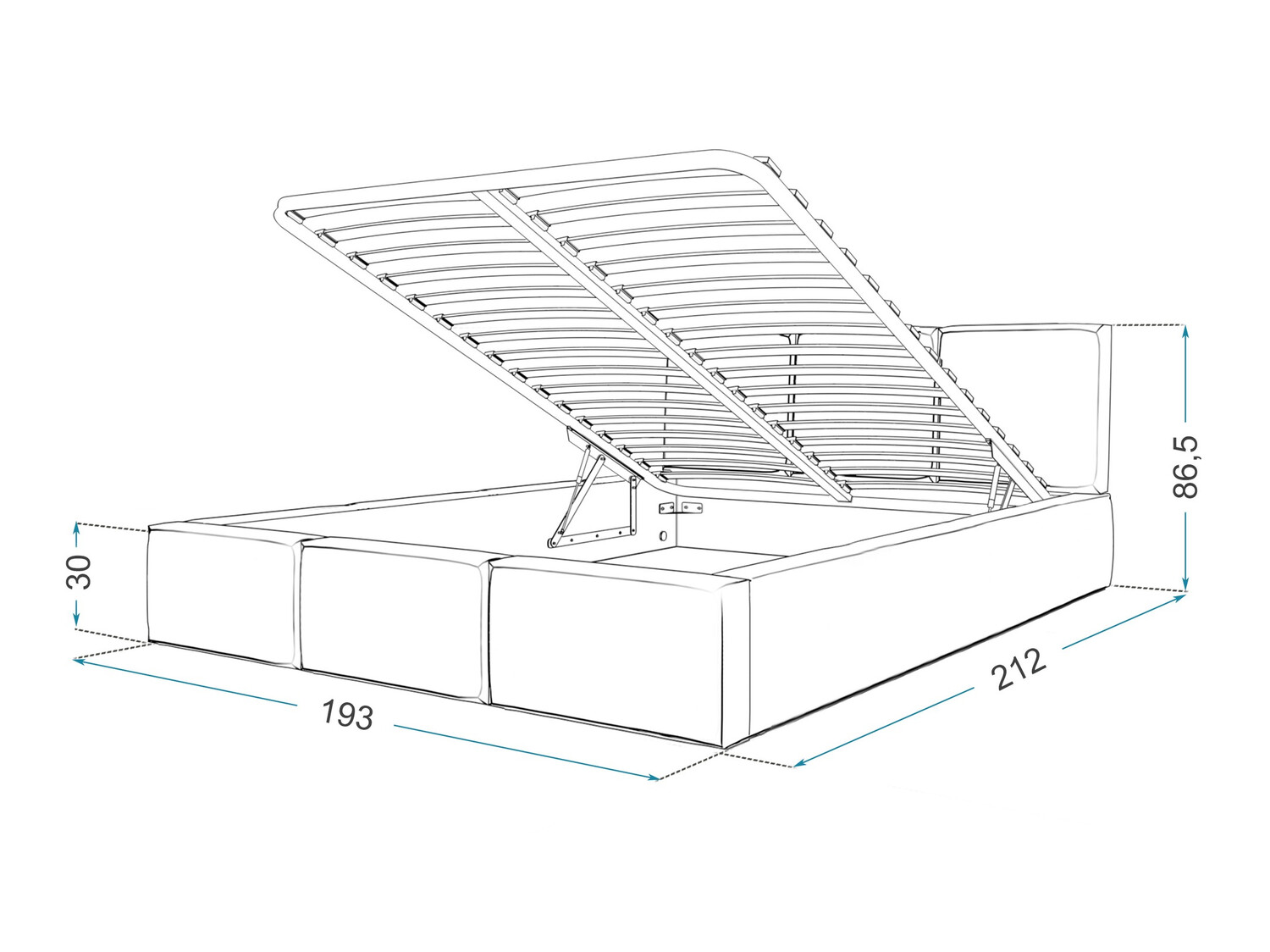 Postelja Fairfield 109 (Rjava)