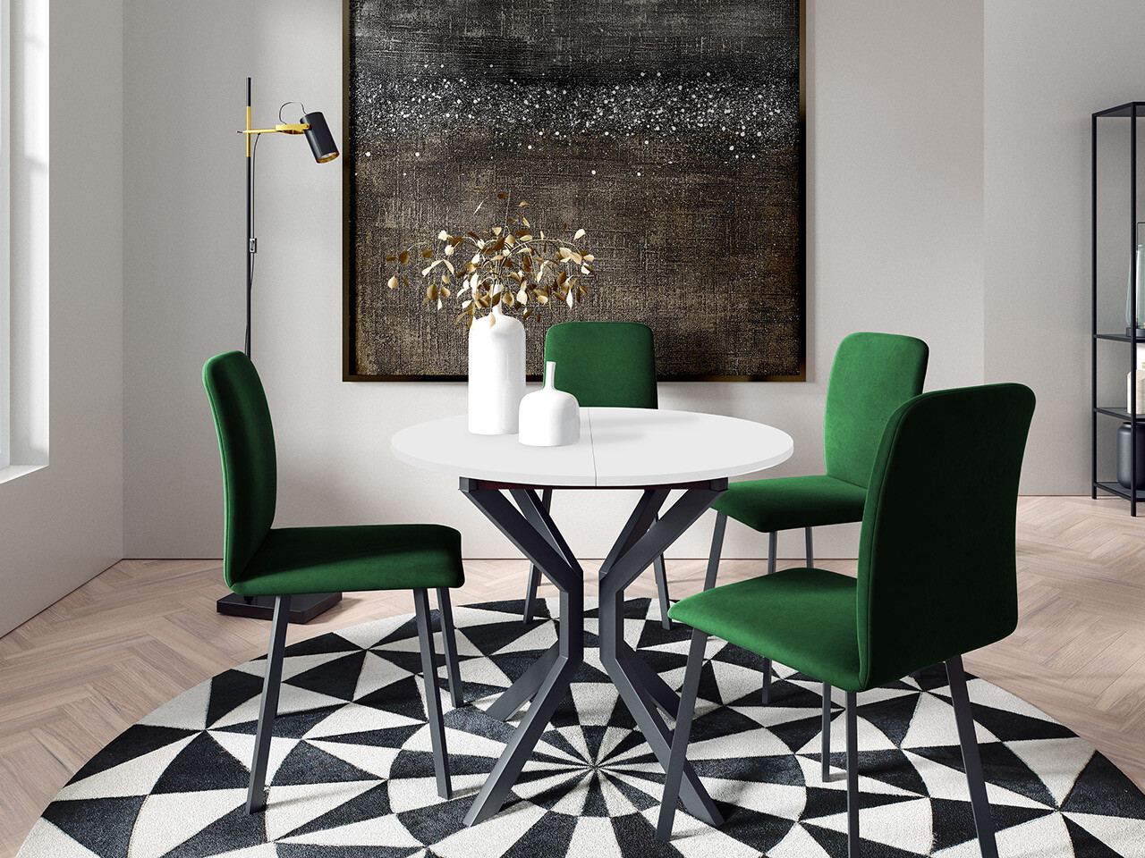 Miza Edmond 111 (Bela + Črna)