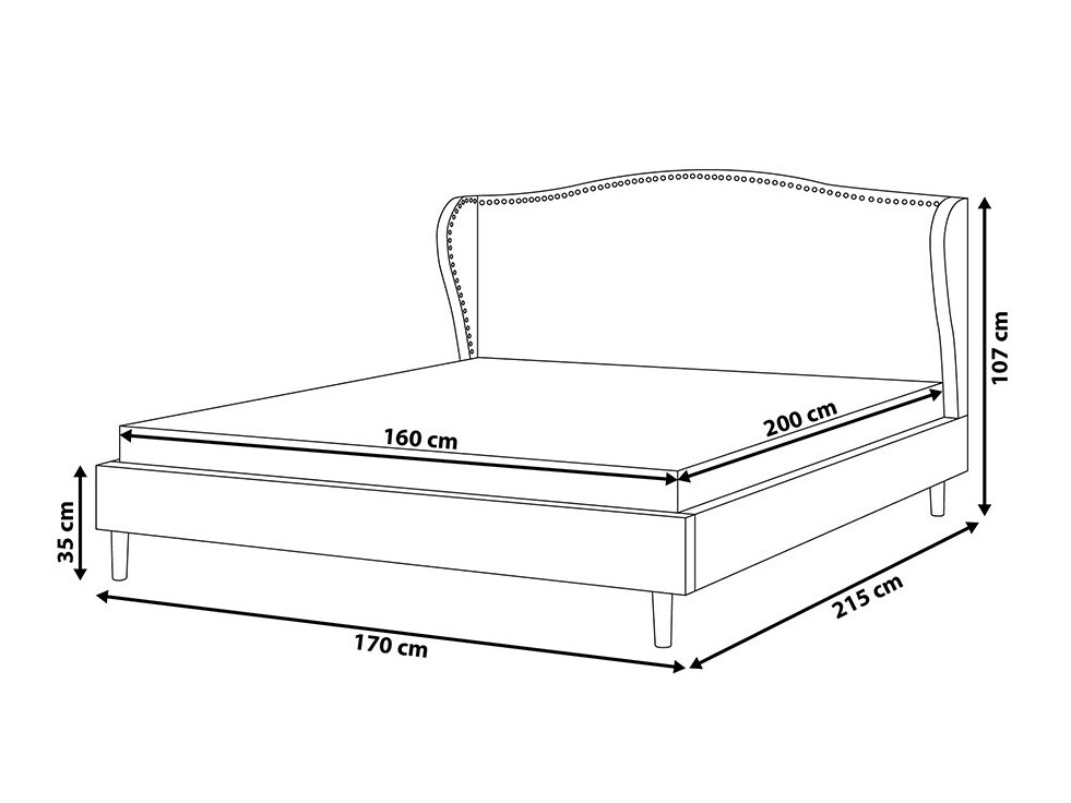 Postelja Berwyn 722 (Siva)