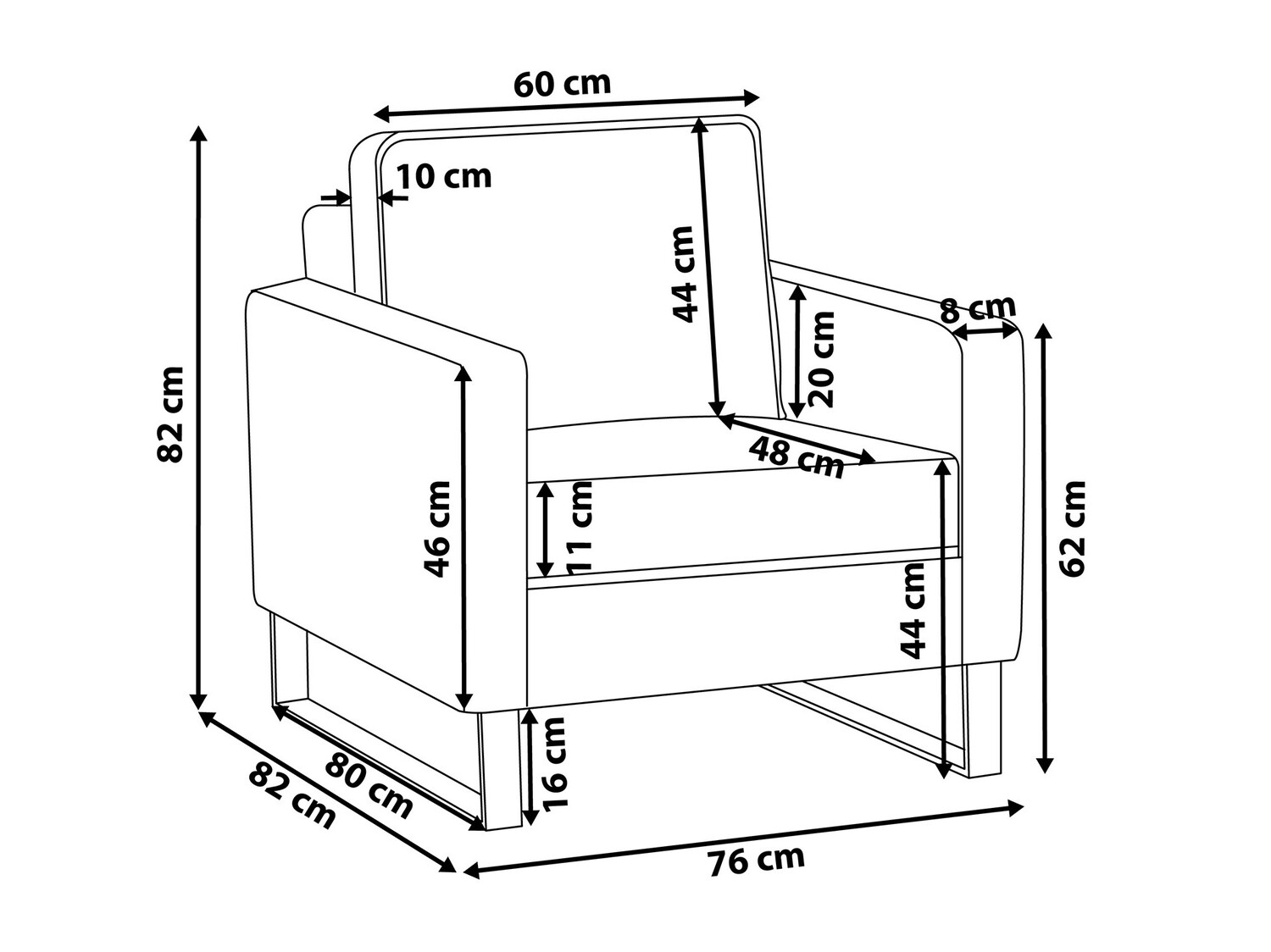 Fotelj Berwyn 732 (Rjava)