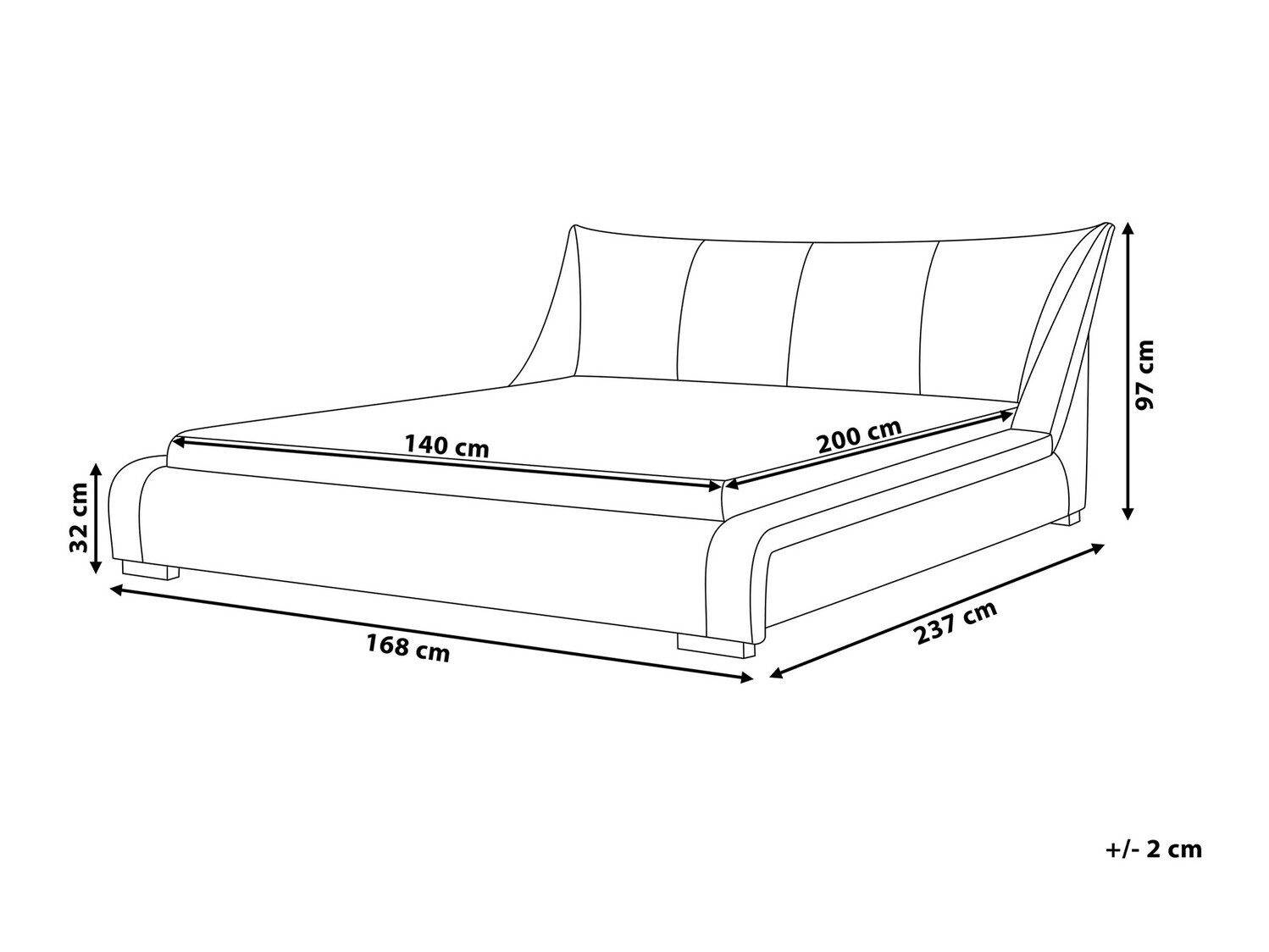 Postelja Berwyn 729 (Siva)