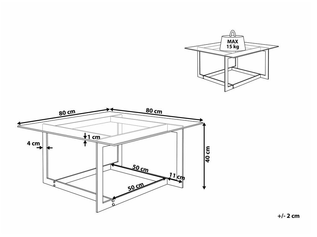 Klubska mizica Berwyn 741 (Zlata)
