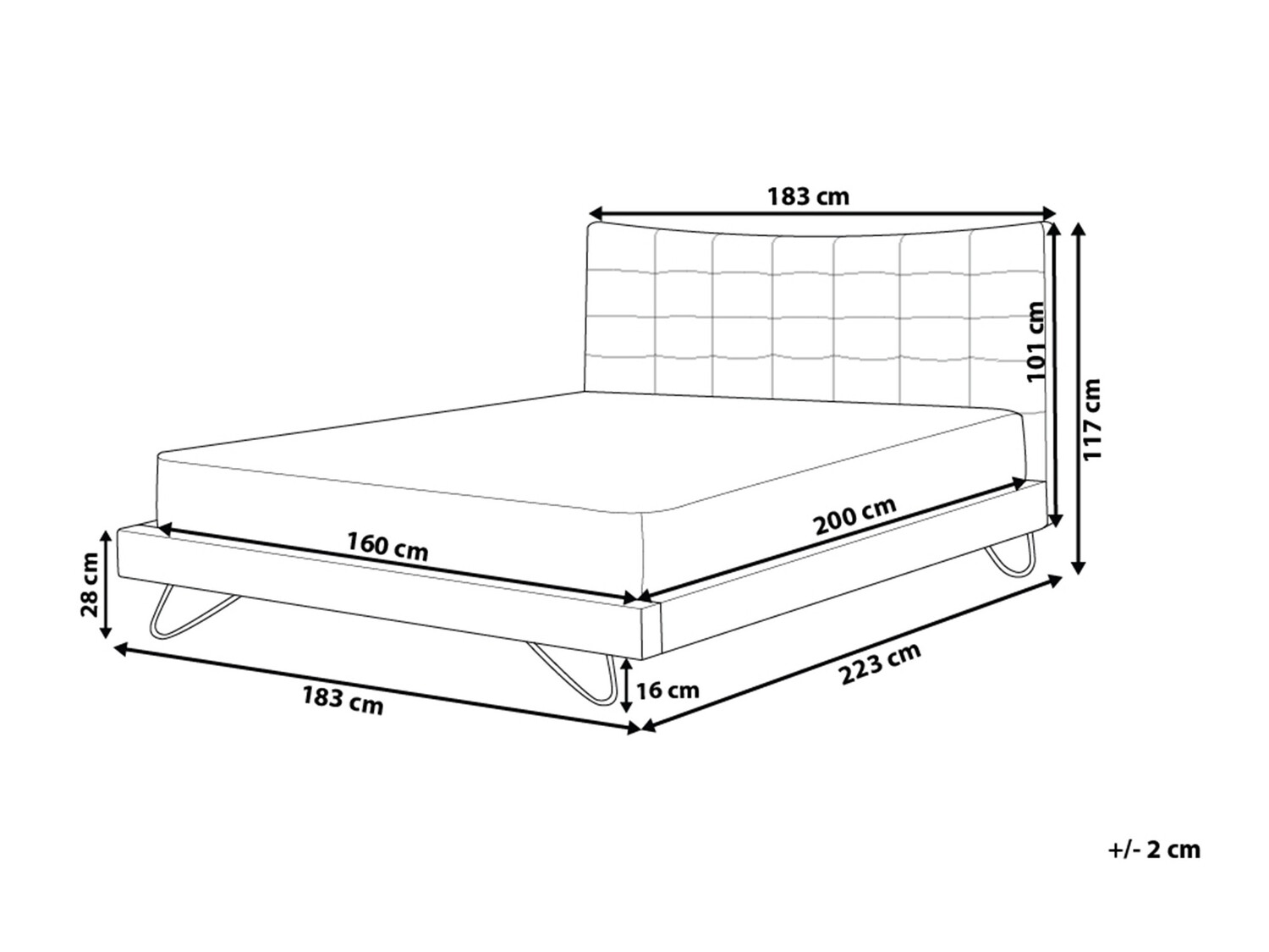 Postelja Berwyn 740 (Siva)