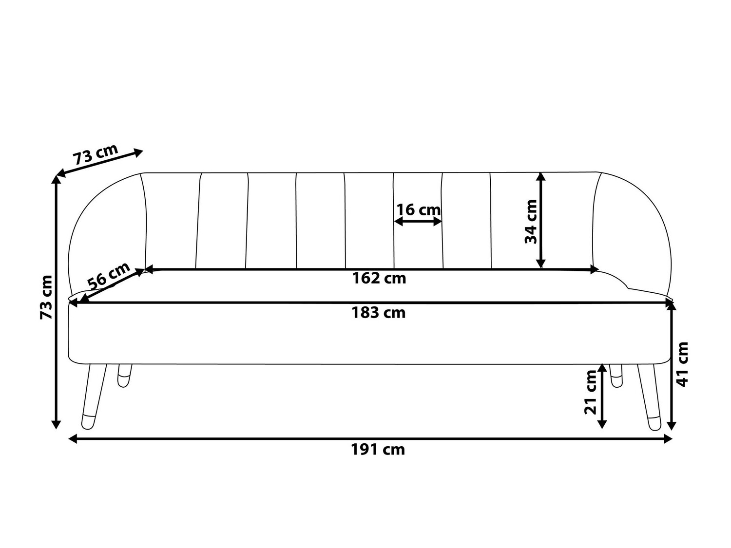 Kavč Berwyn 752 (Zelena)