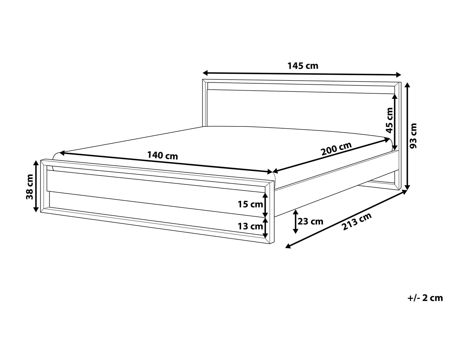 Postelja Berwyn 742 (Temen les)