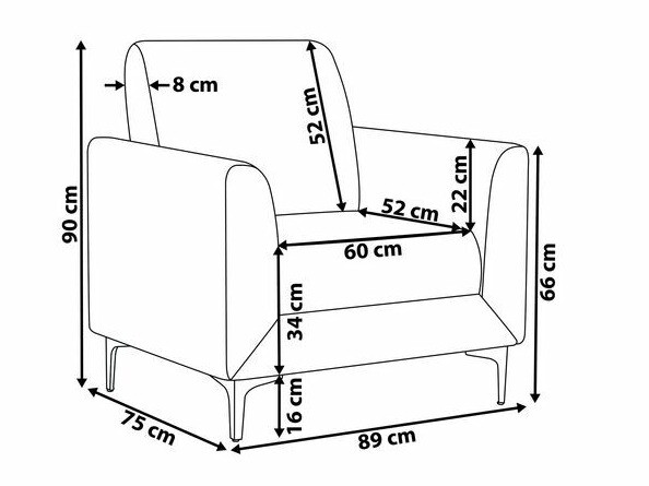 Fotelj Berwyn 767 (Zelena)