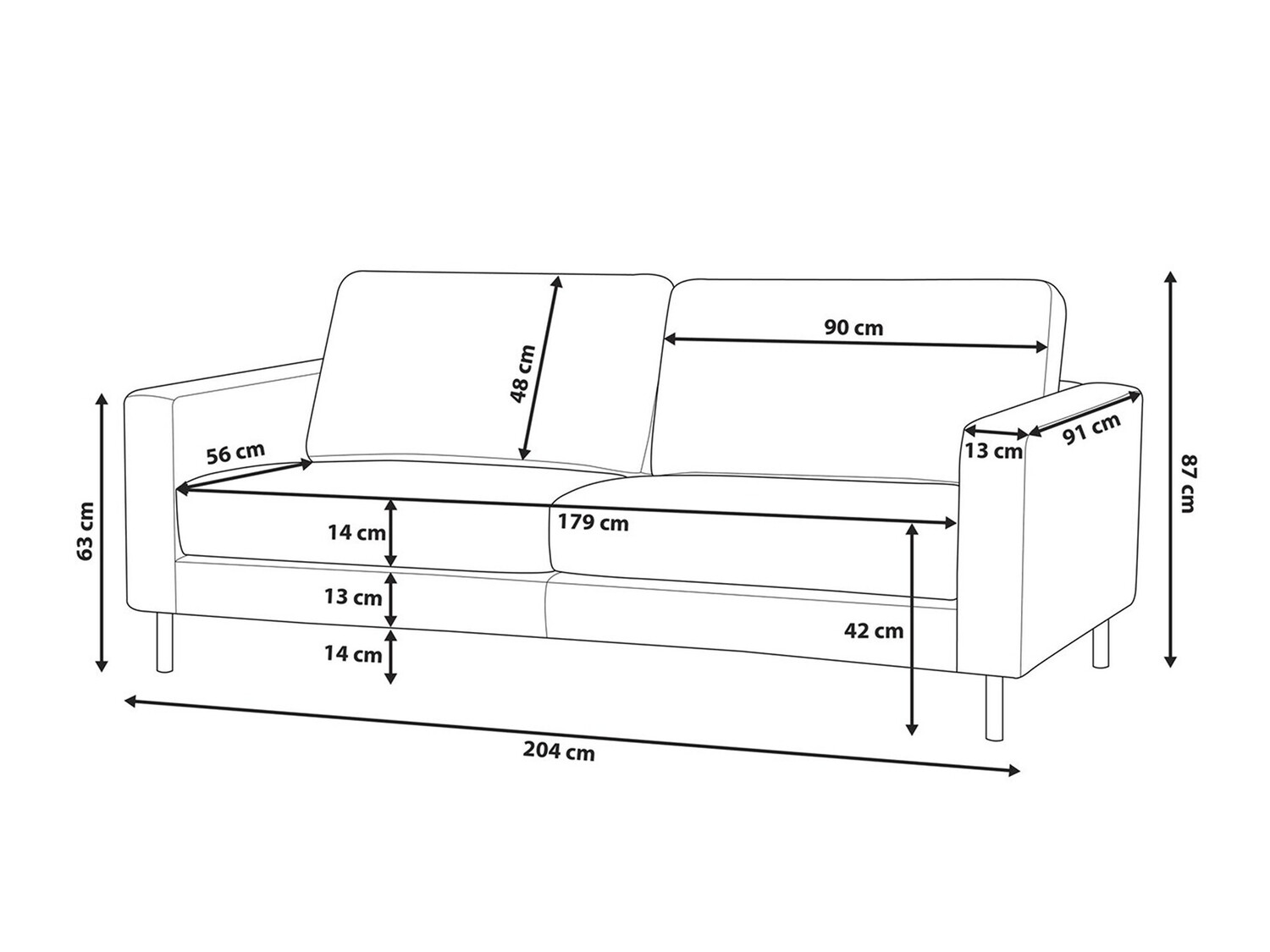 Kavč Berwyn 764 (Bež)