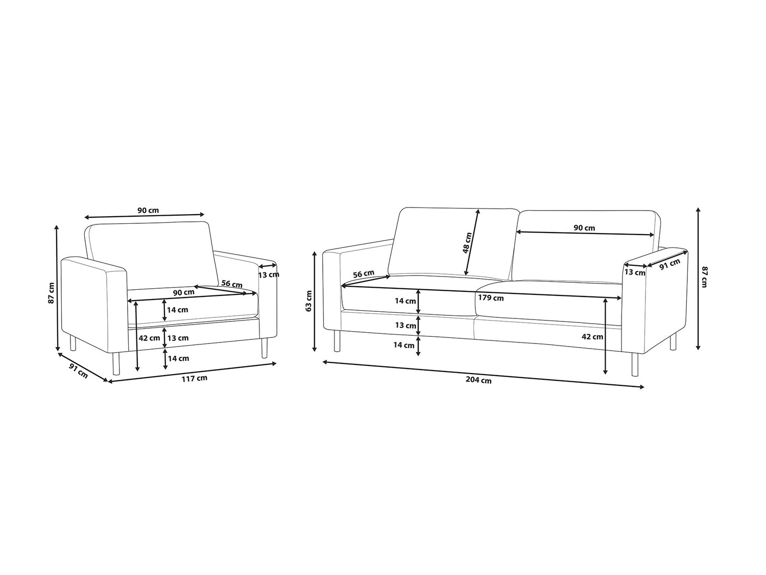 Komplet oblazinjenega pohištva Berwyn 768 (Bež)